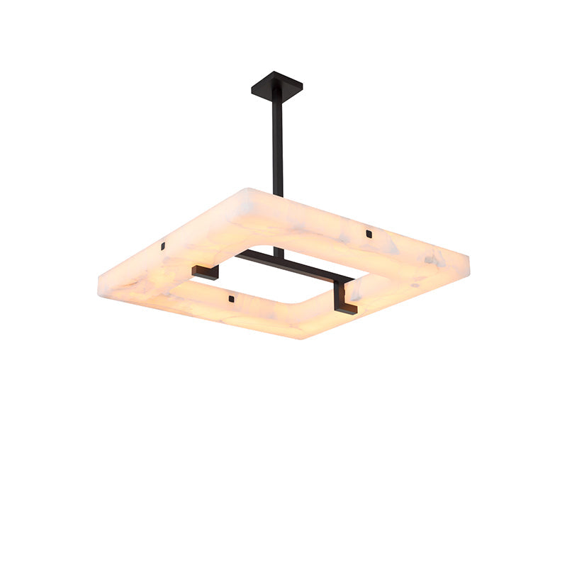 Sebastian Modern Square Alabaster Chandelier Lighting