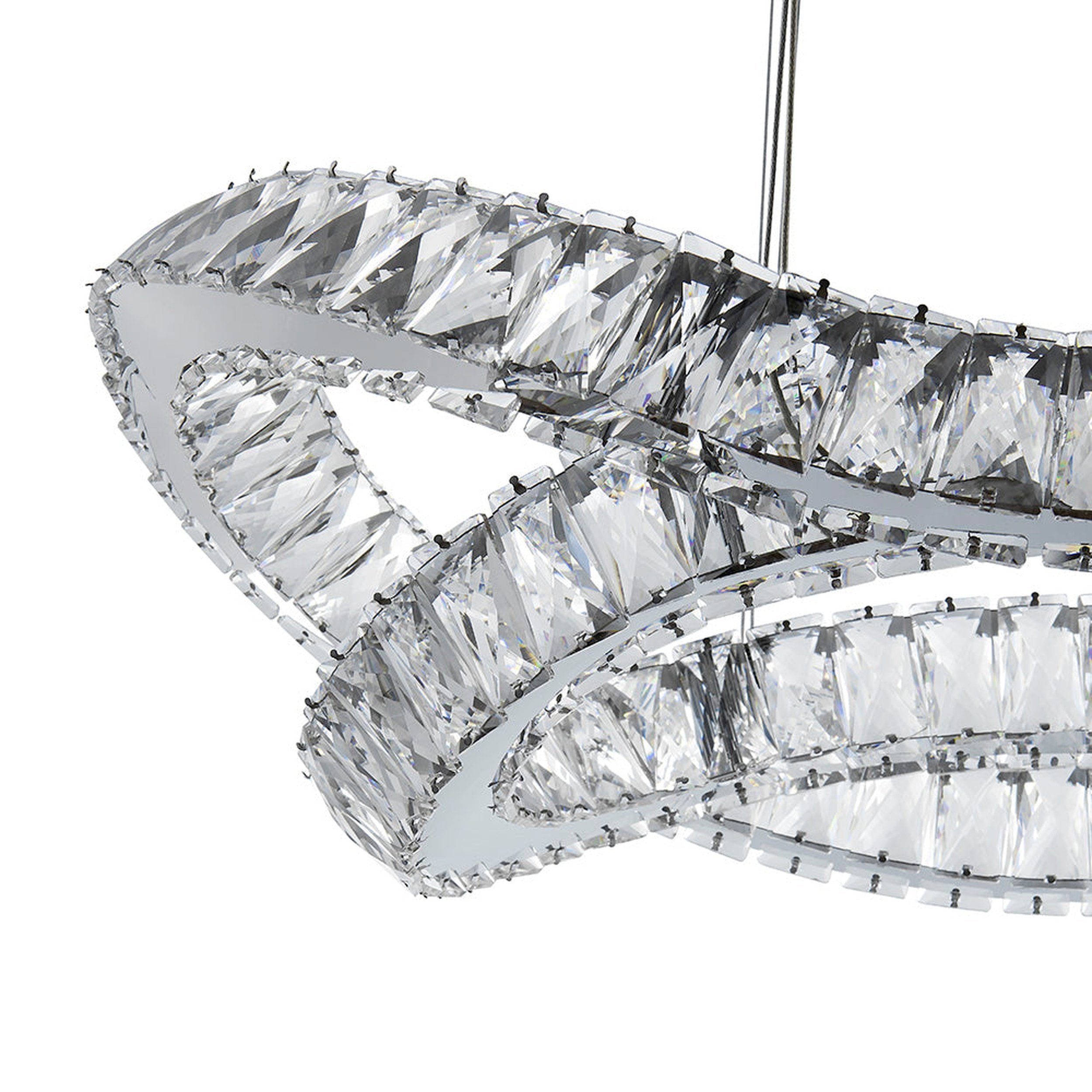 Monroe Crystal Chandelier Chrome