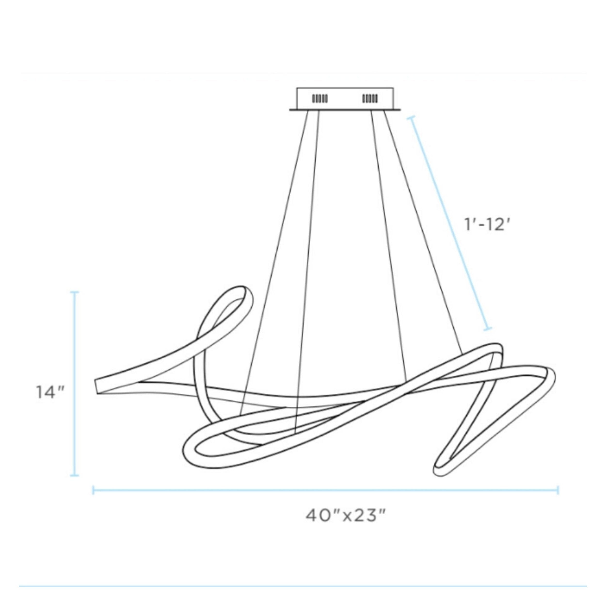 Moscow LED Chandelier Black