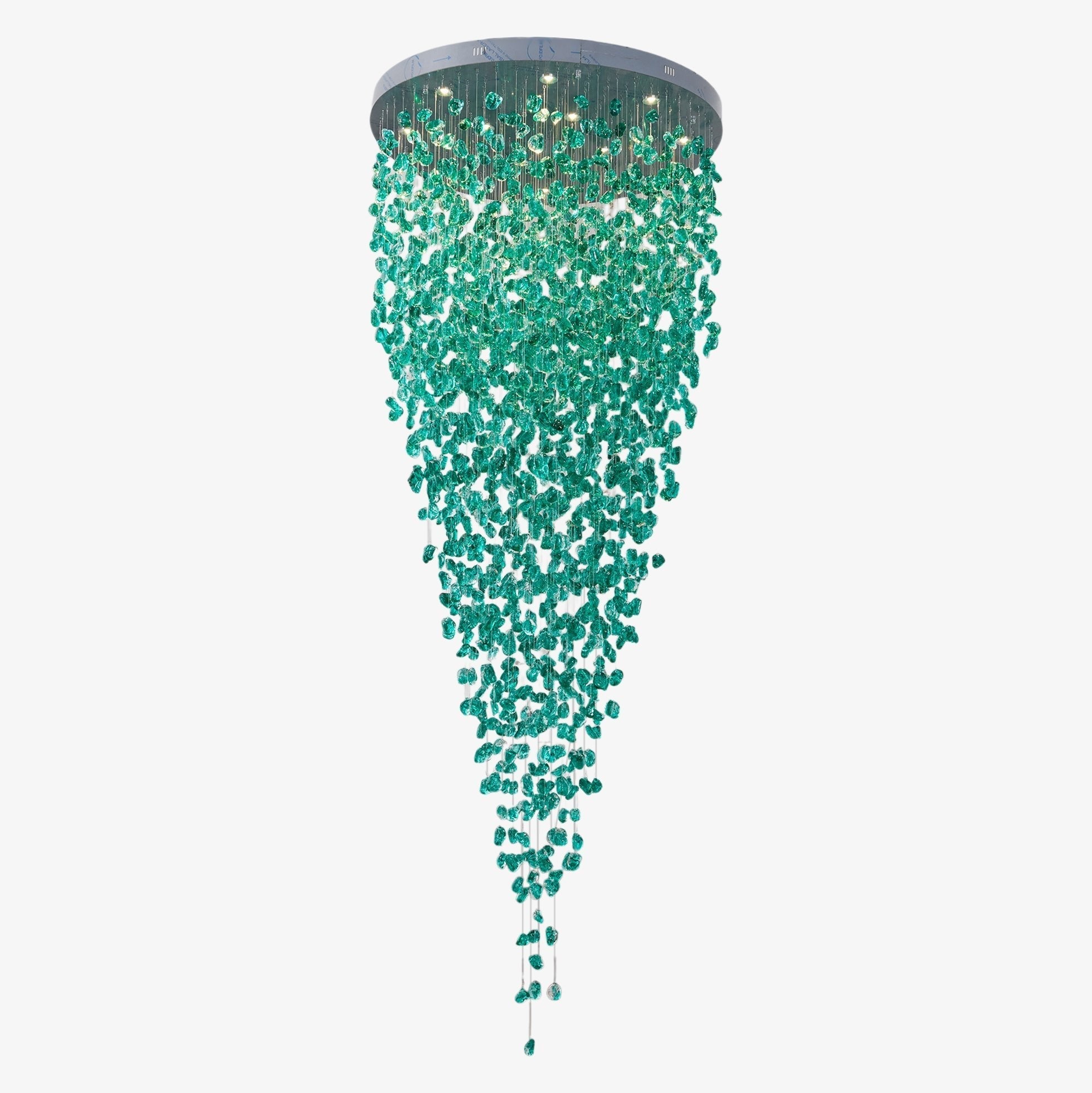 Crystal Stone Crystal Spiral Chandelier