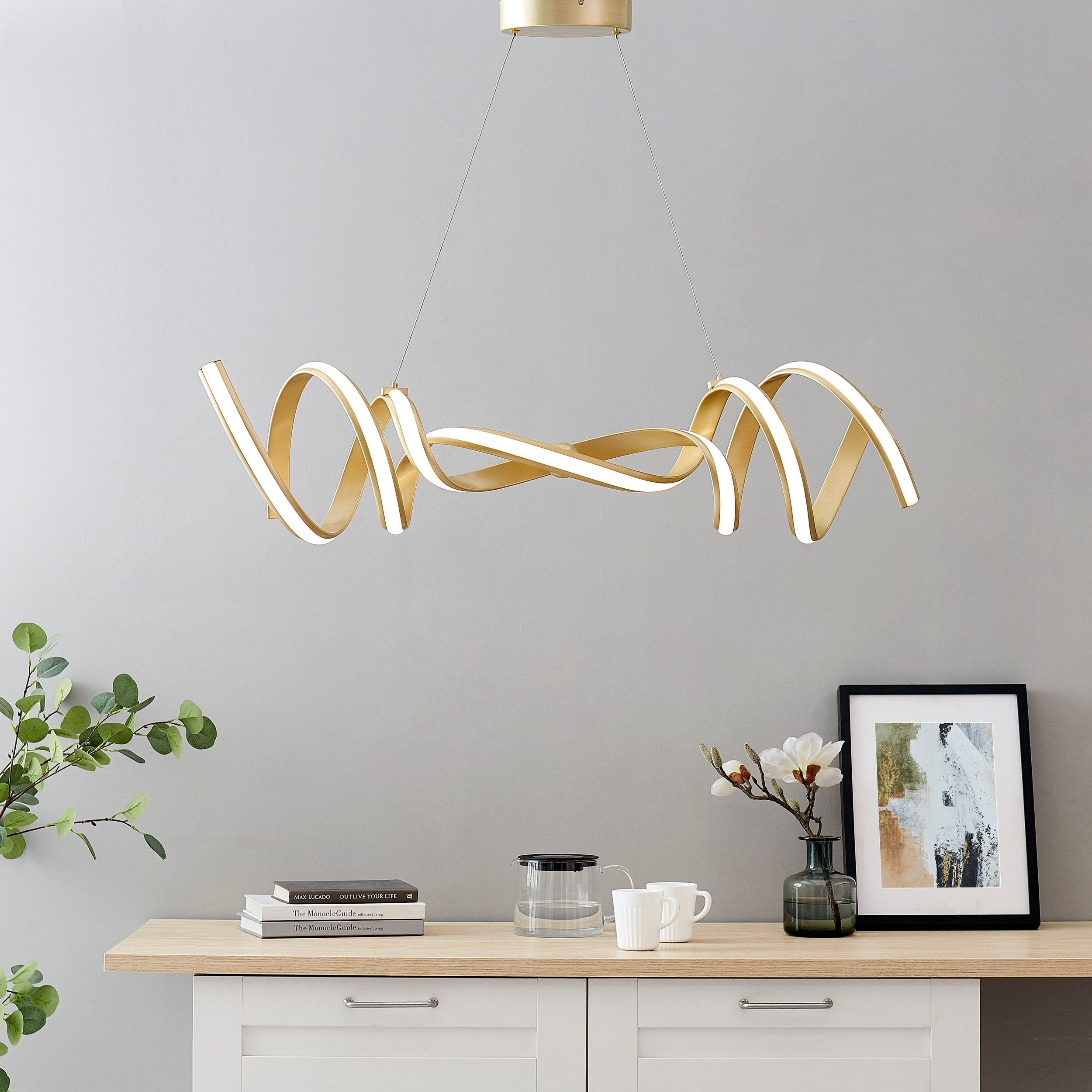 Munich LED Horizontal Chandelier Gold