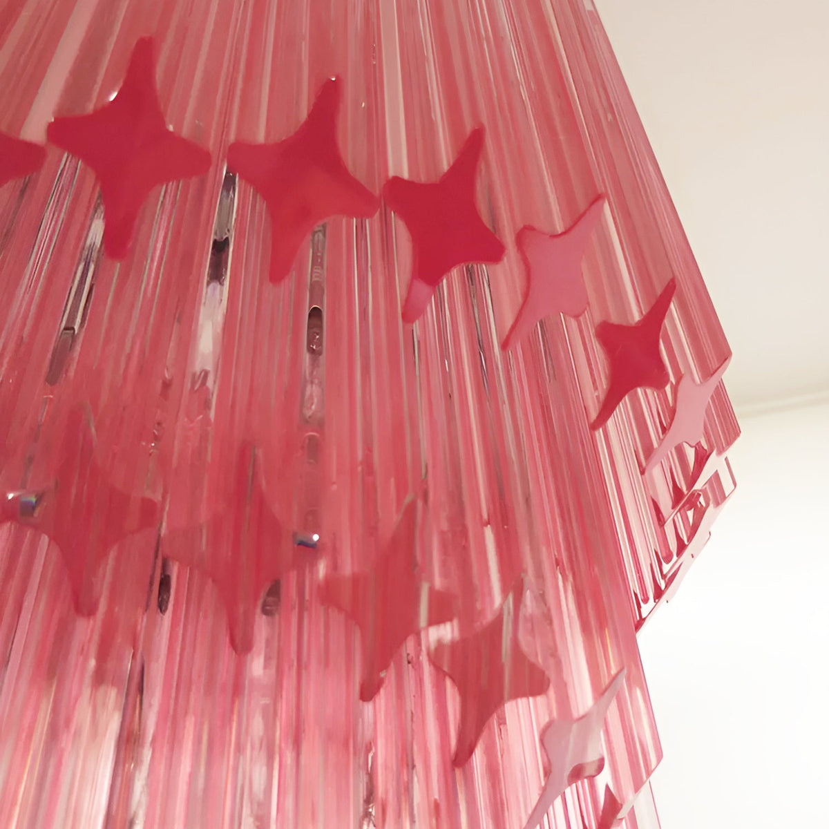 Spiral Prism Glass Chandelier 15.7"