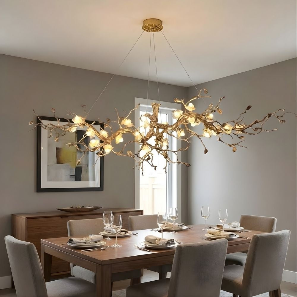 Mona Crystal Flower Branch Chandelier 47.2"-126"