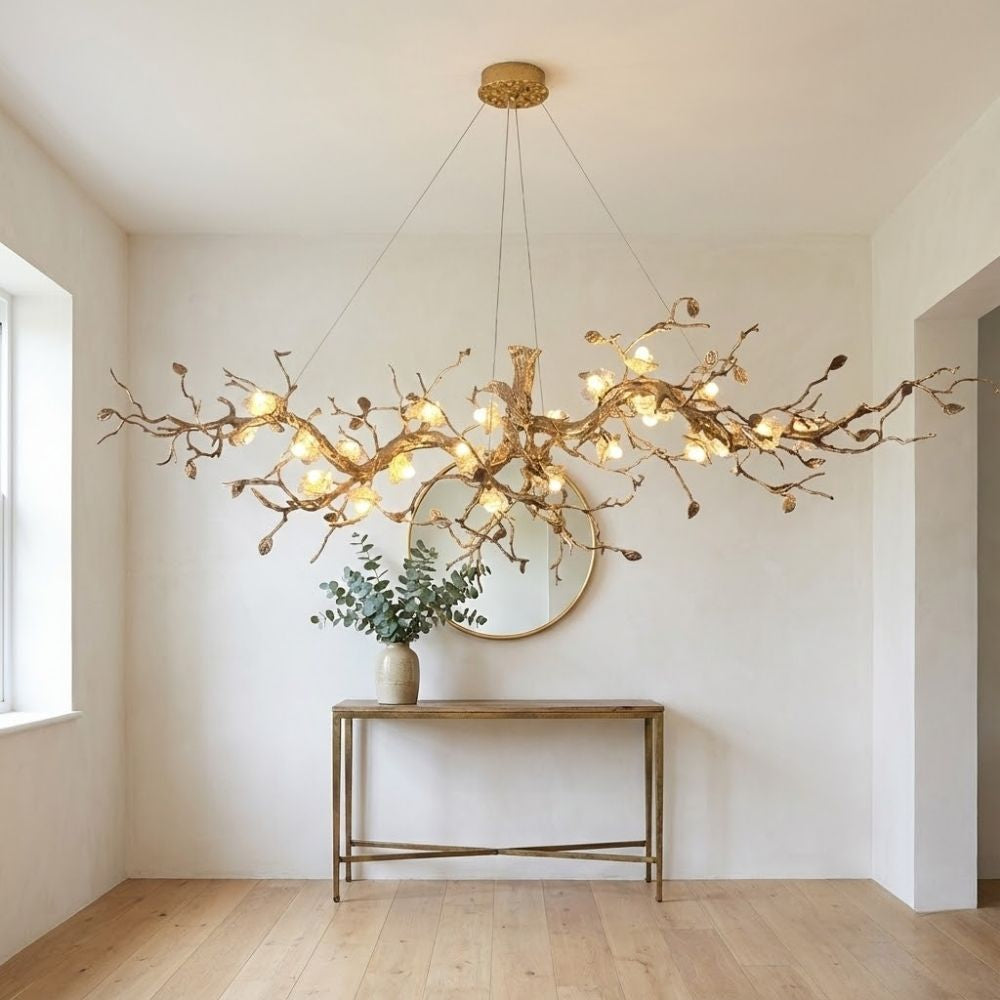 Mona Crystal Flower Branch Chandelier 47.2"-126"