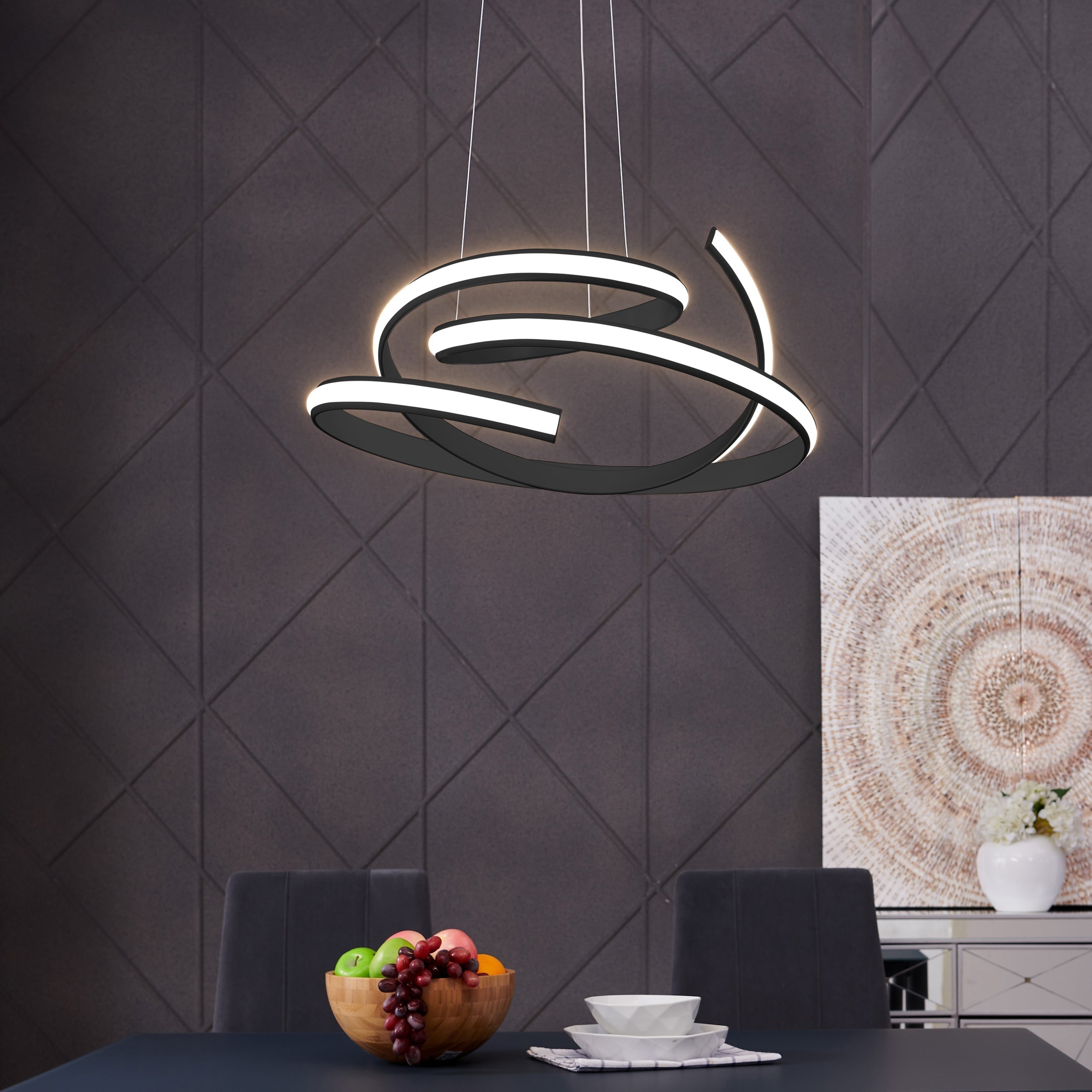 Oslo LED Adjustable Chandelier Black