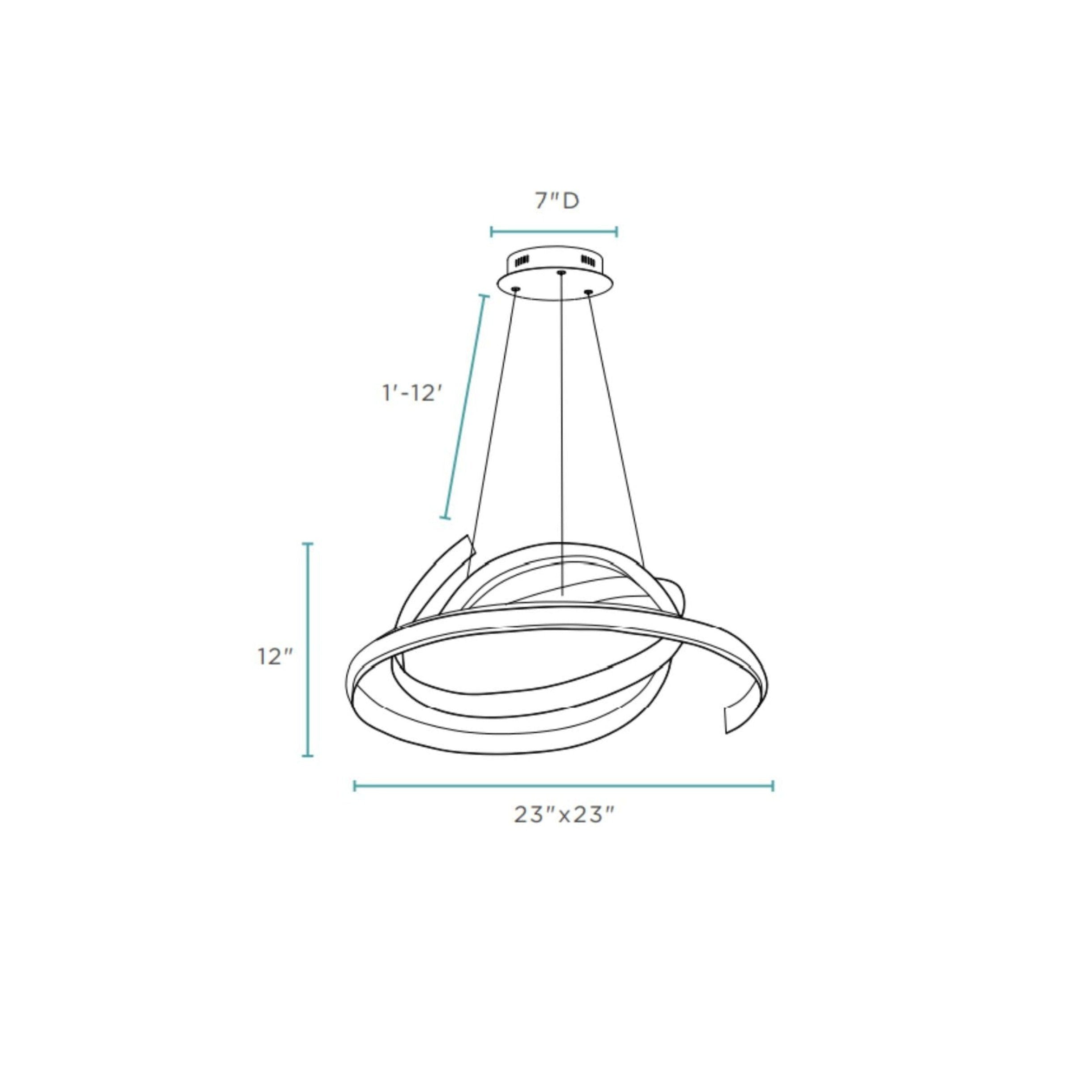 Oslo LED Adjustable Chandelier Gold