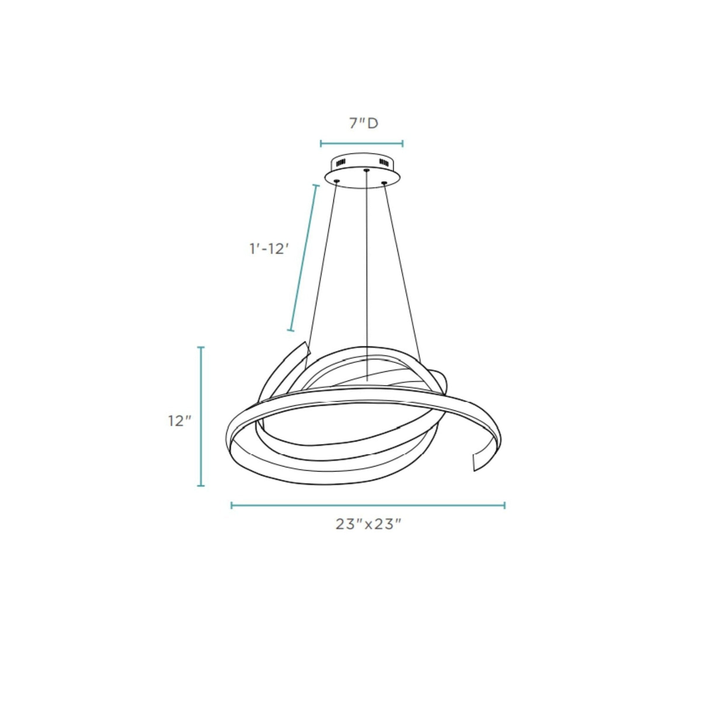 Oslo LED Adjustable Chandelier Silver