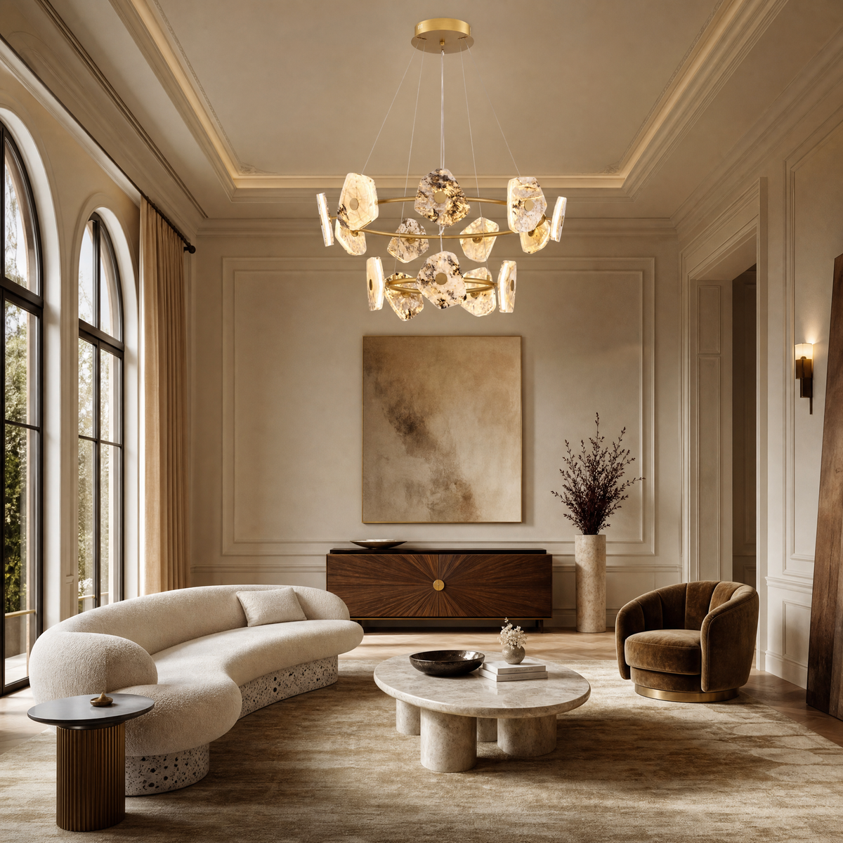 Petra Chandelier Modern Dining Room 39.4" D