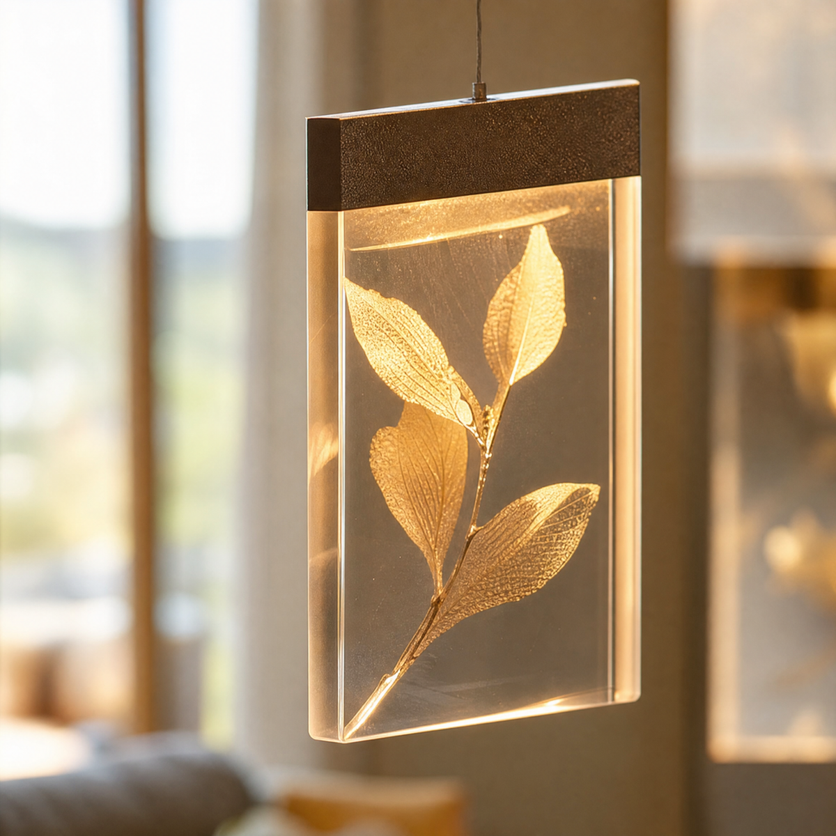 Purple Mountain Modern Sculptural Pendant Light