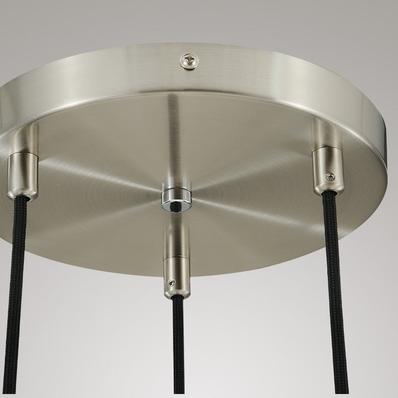 Raindrop round chandelier 8"(cord) 3-Light