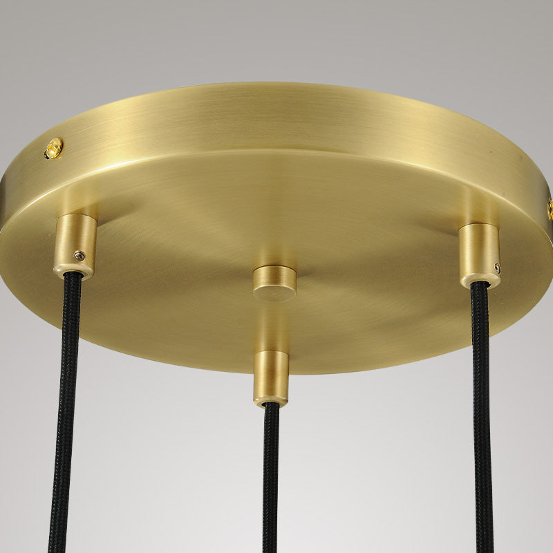 Raindrop round chandelier 8"(cord) 3-Light