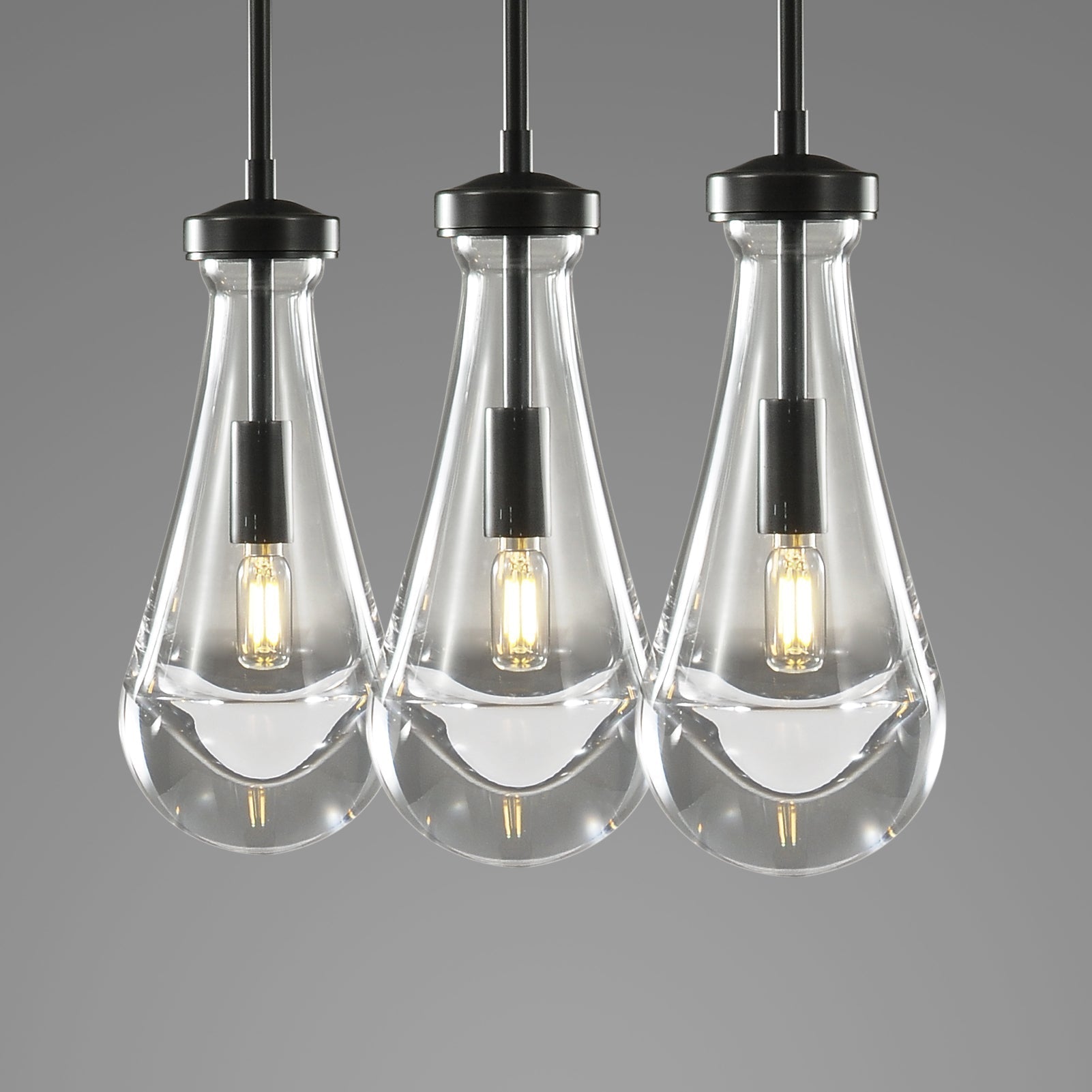 Raindrops Rectangular Chandelier 22" Rod