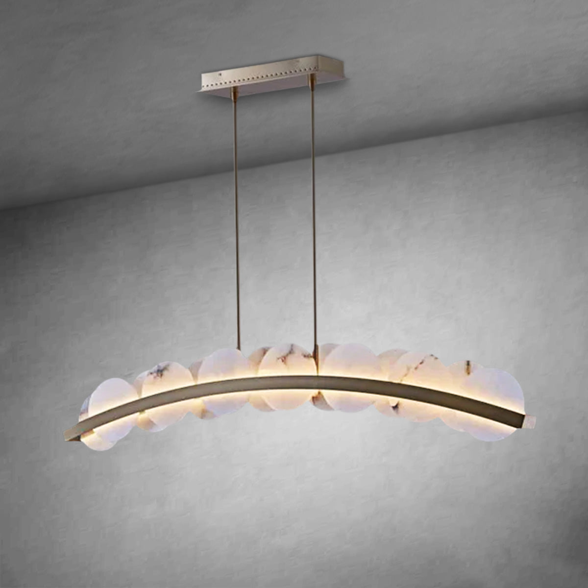 Reagan Alabaster Meridian 47 In LED Island Chandelier