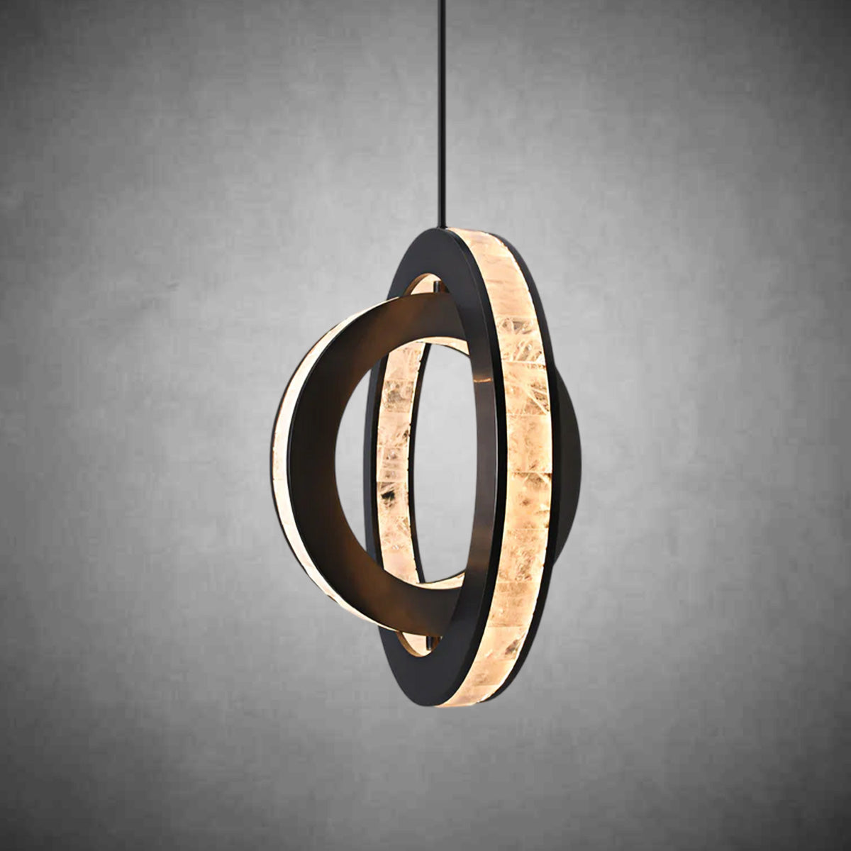 Rosario Bronze Luxury Rock Crystal Pendant Lighting