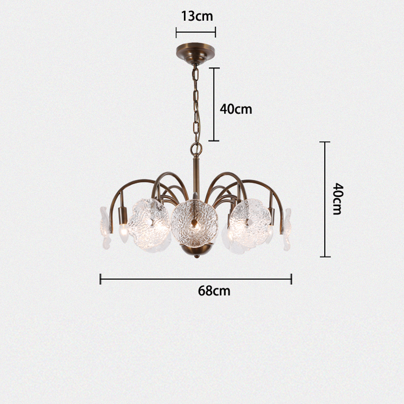 Lysan Vintage Glass Luxury Large Tiered Chandelier For Living Room