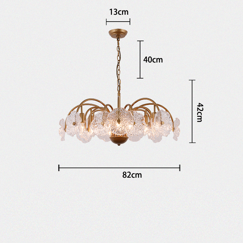 Lysan Vintage Glass Luxury Large Tiered Chandelier For Living Room