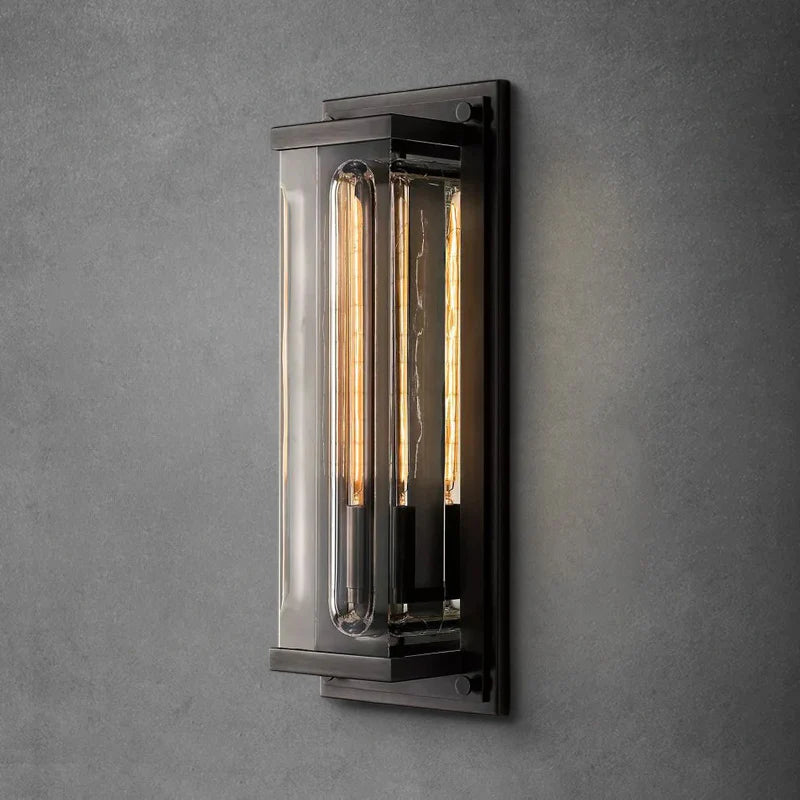 Saviler Modern Glass Grand Rectangular Wall Sconce 20''