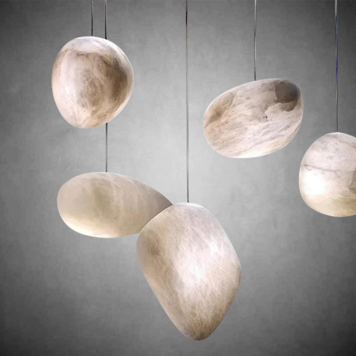 Sebastian Alabaster Natural Stone Pendant, Creative Pendant Light