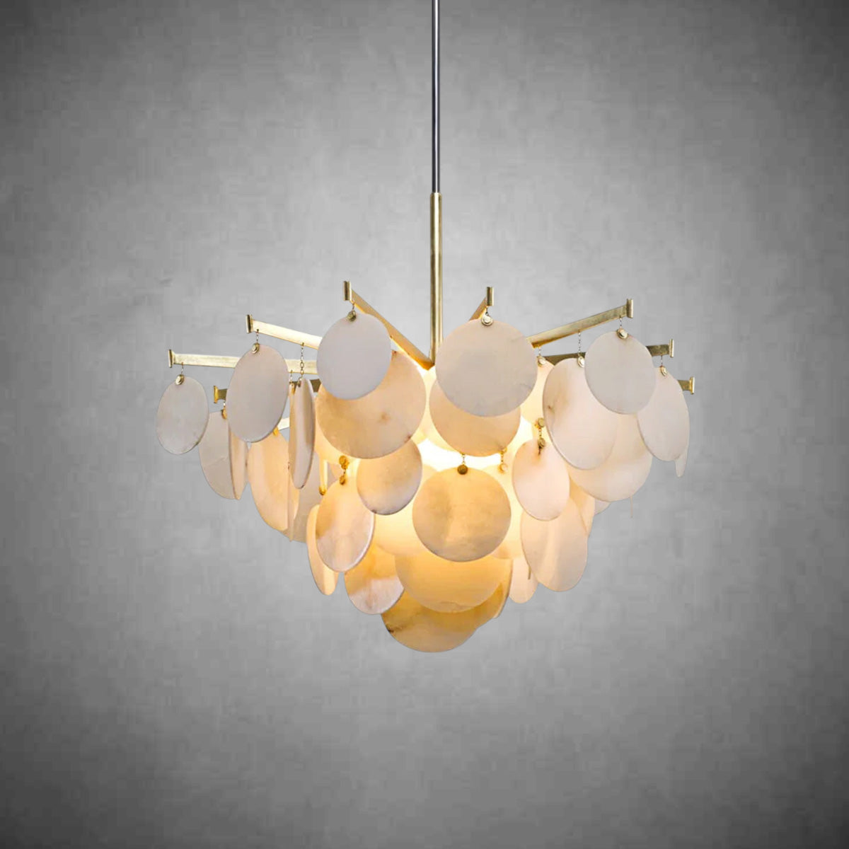 Serenity 1 Light Pendant Large - Gold Leaf W Polished Stainless