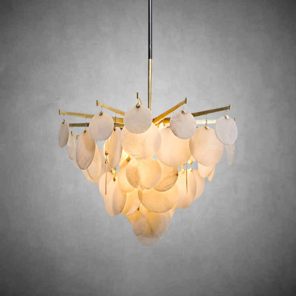 Serenity 1 Light Pendant Medium - Gold Leaf W Polished Stainless