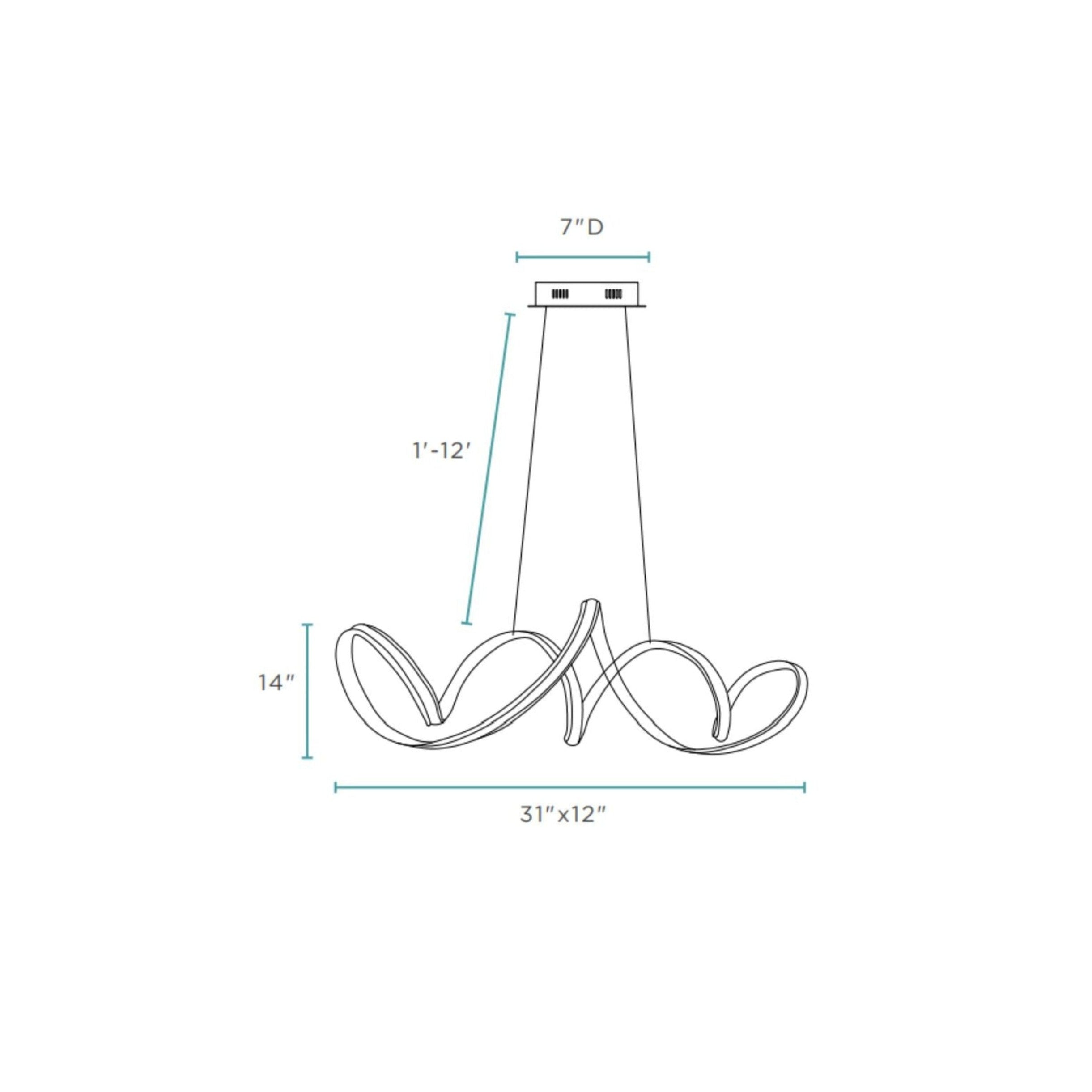 Seville LED Chandelier Black