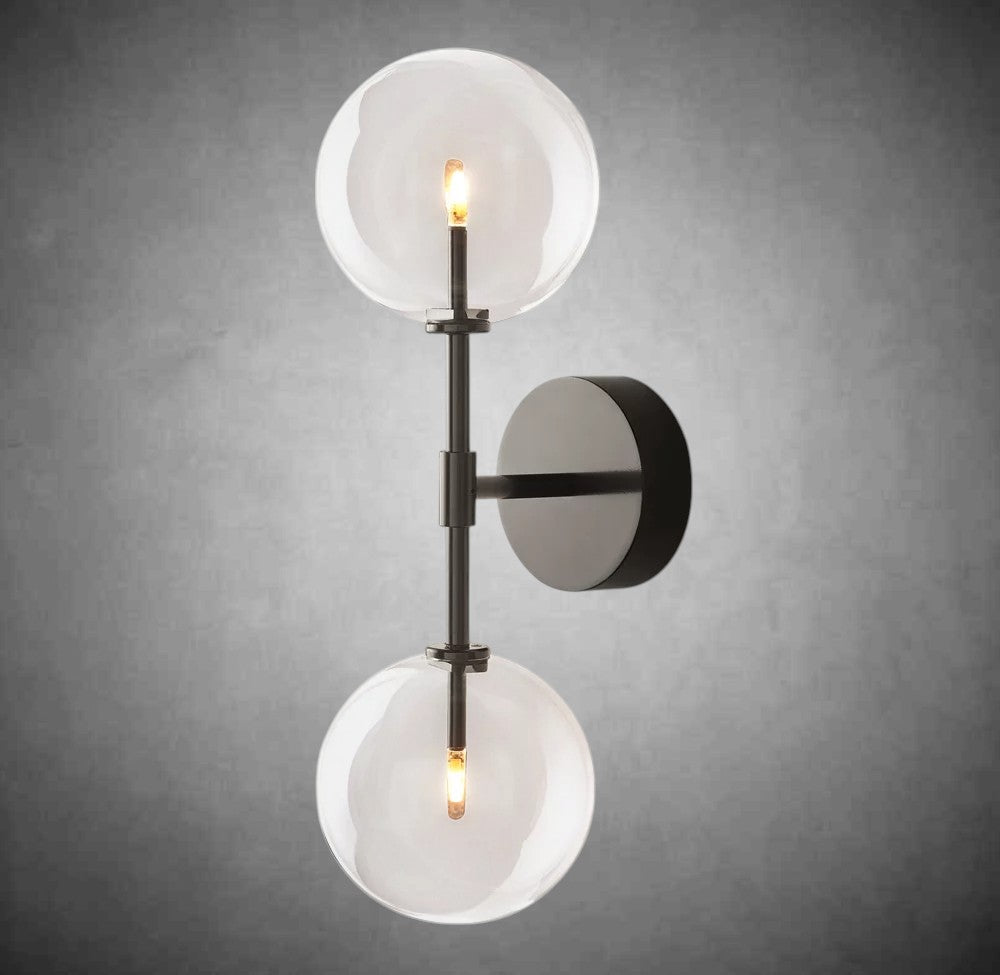 Glass Glober Linear Sconce
