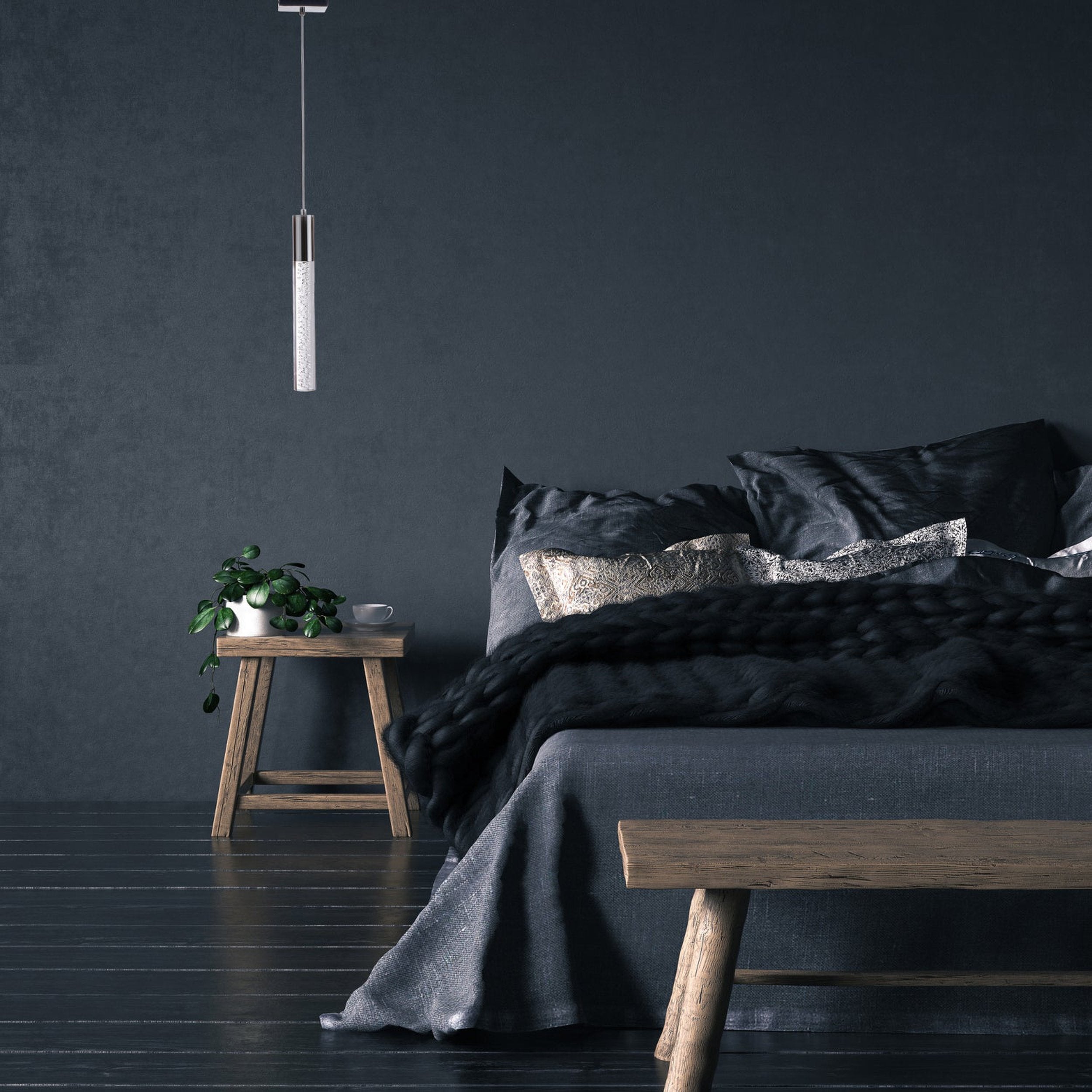 Sparkling Night Cylinder Chandelier 1 Light