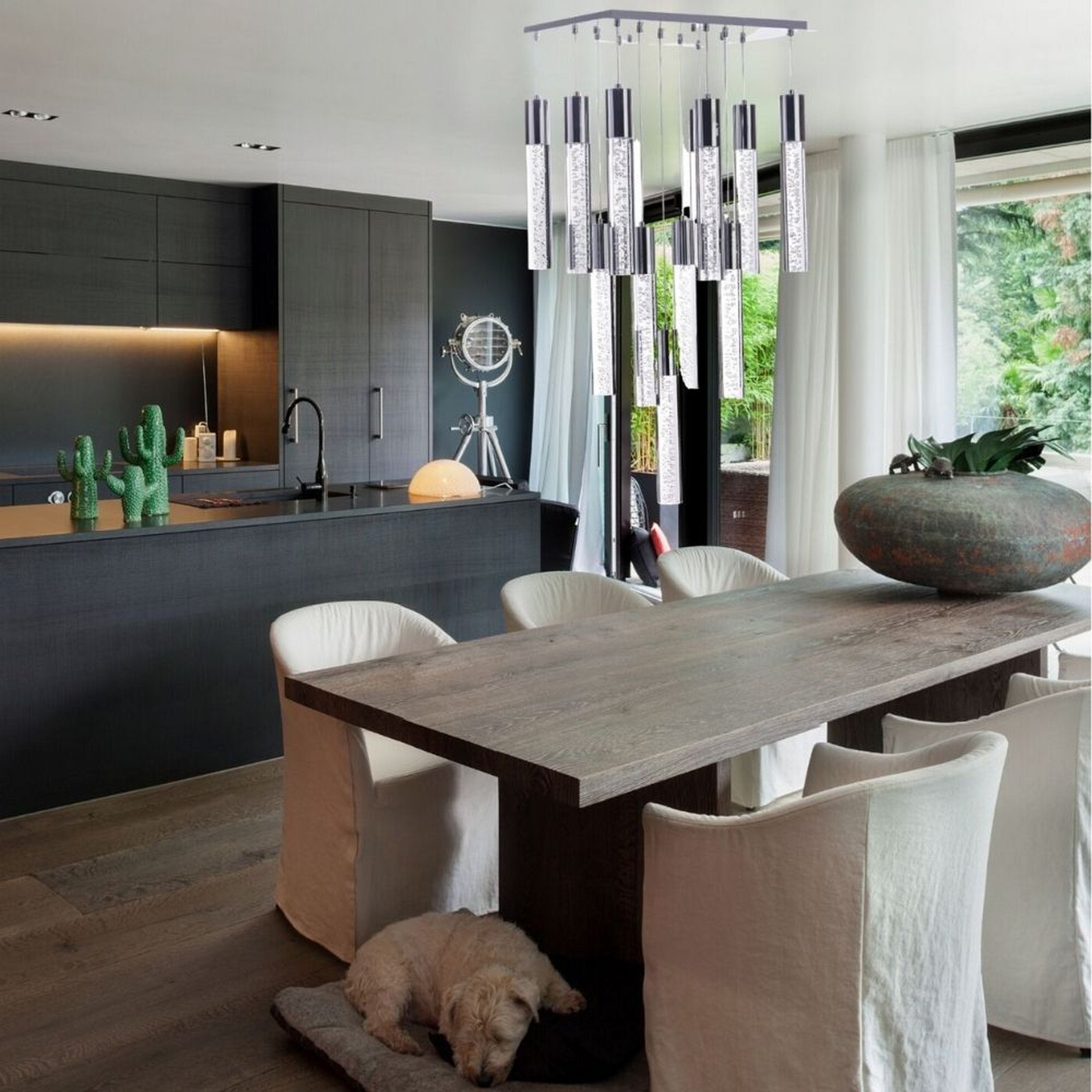 Sparkling Night Cylinder Chandelier 13 Light