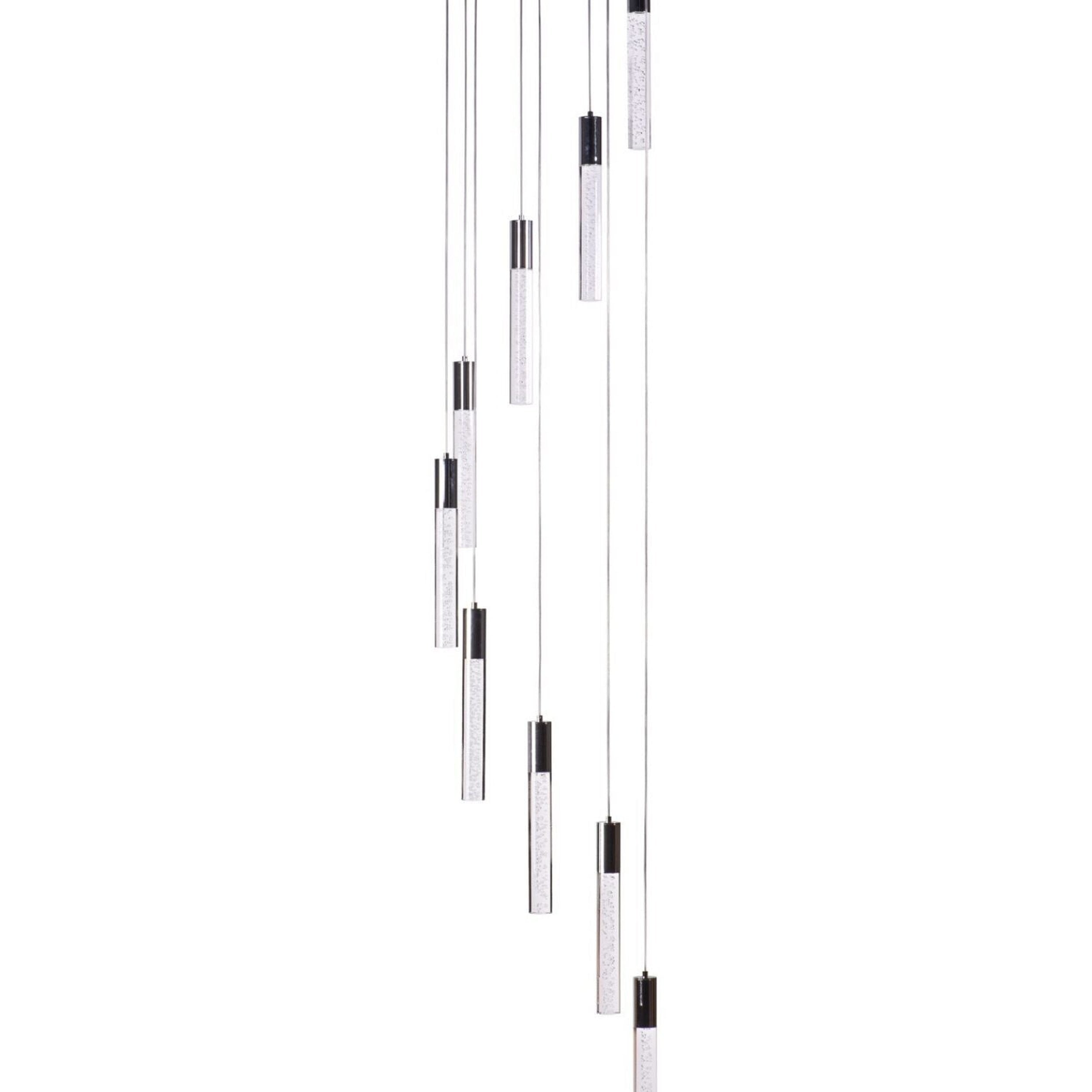 Sparkling Night Cylinder Chandelier 9 Light