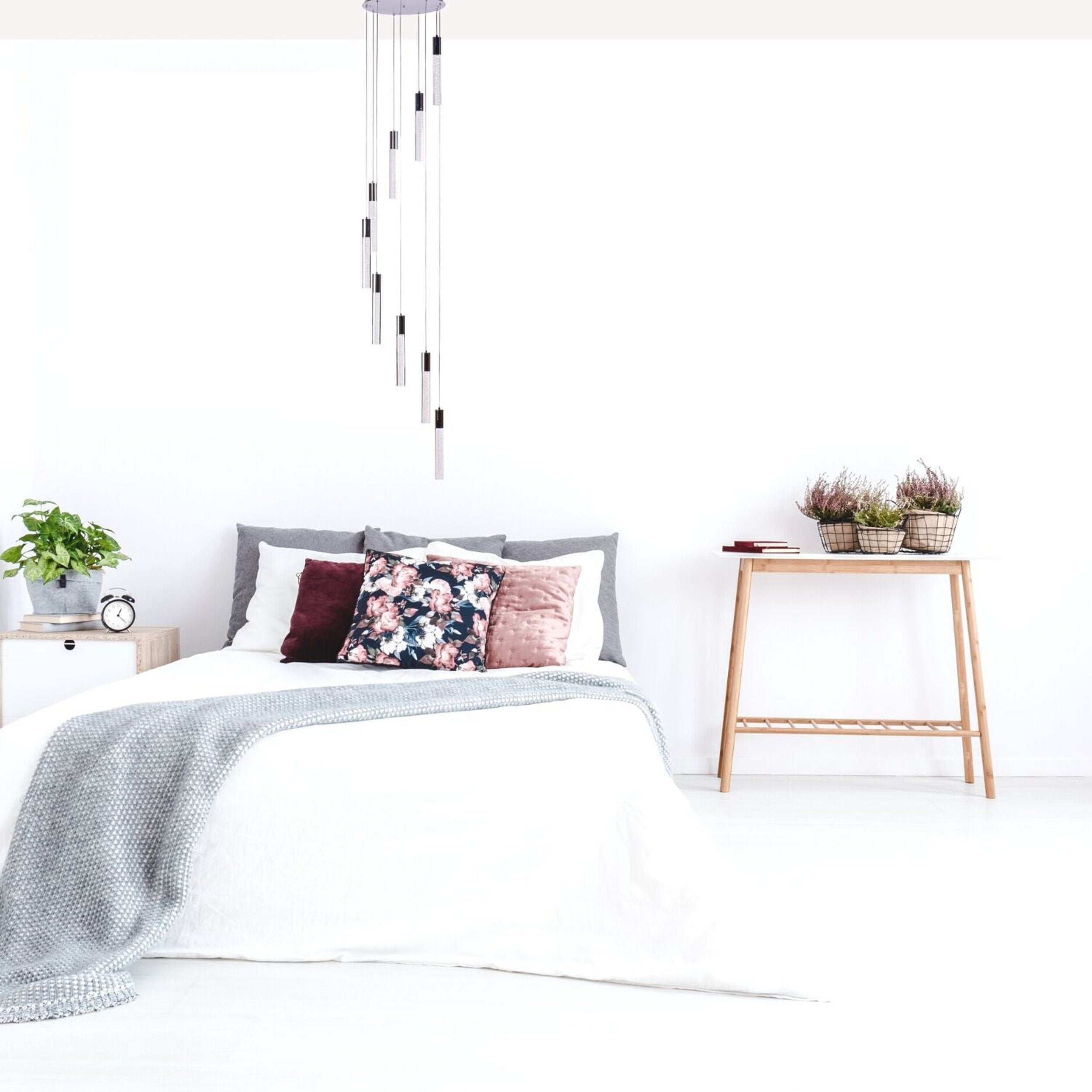 Sparkling Night Cylinder Chandelier 9 Light