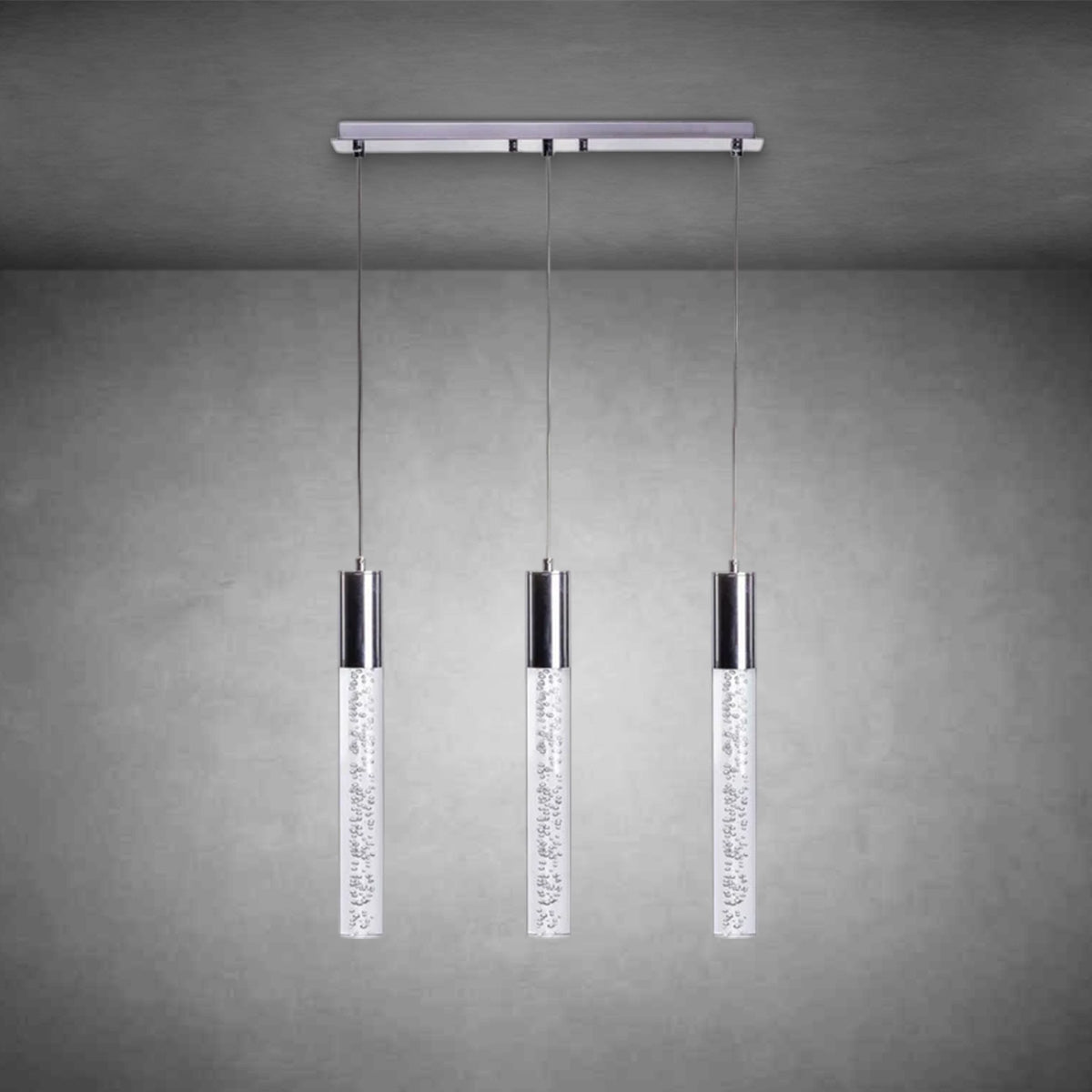 Sparkling Night Cylinder Chandelier 3 Light