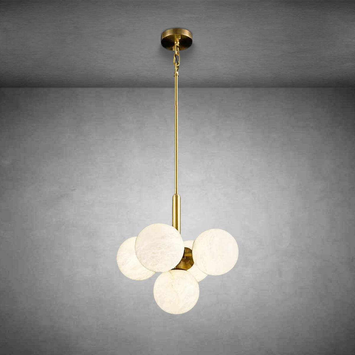 Tamika Modern Alabaster Kitchen Island Pendant