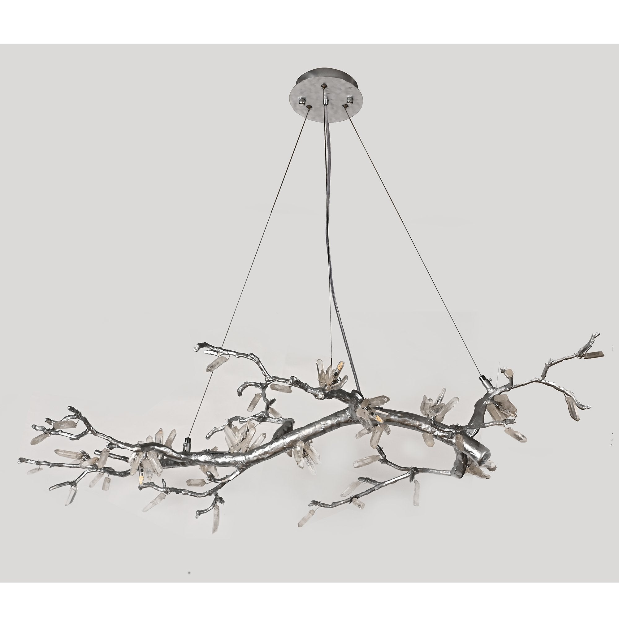 Selenite Crystal Blossom Branching Tree Chandelier