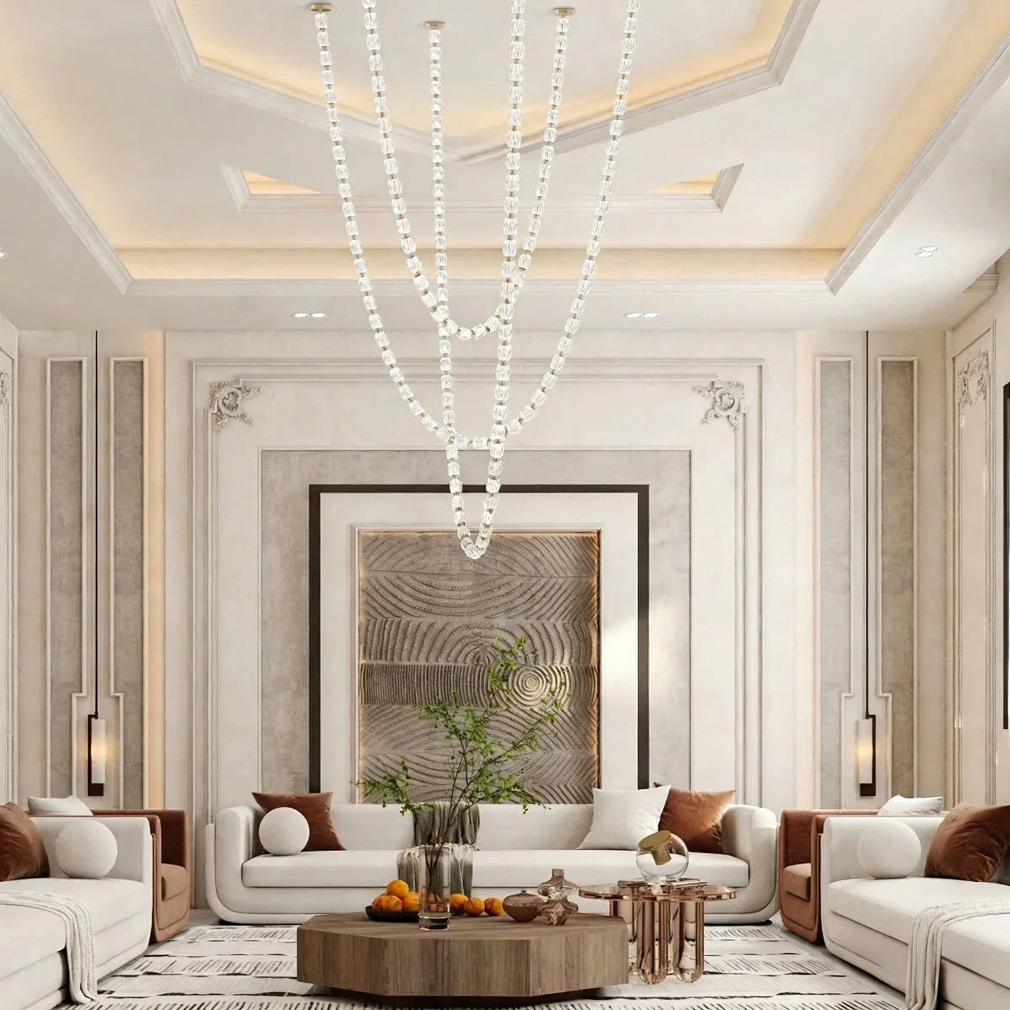 Modern Crystal Bead Chandelier