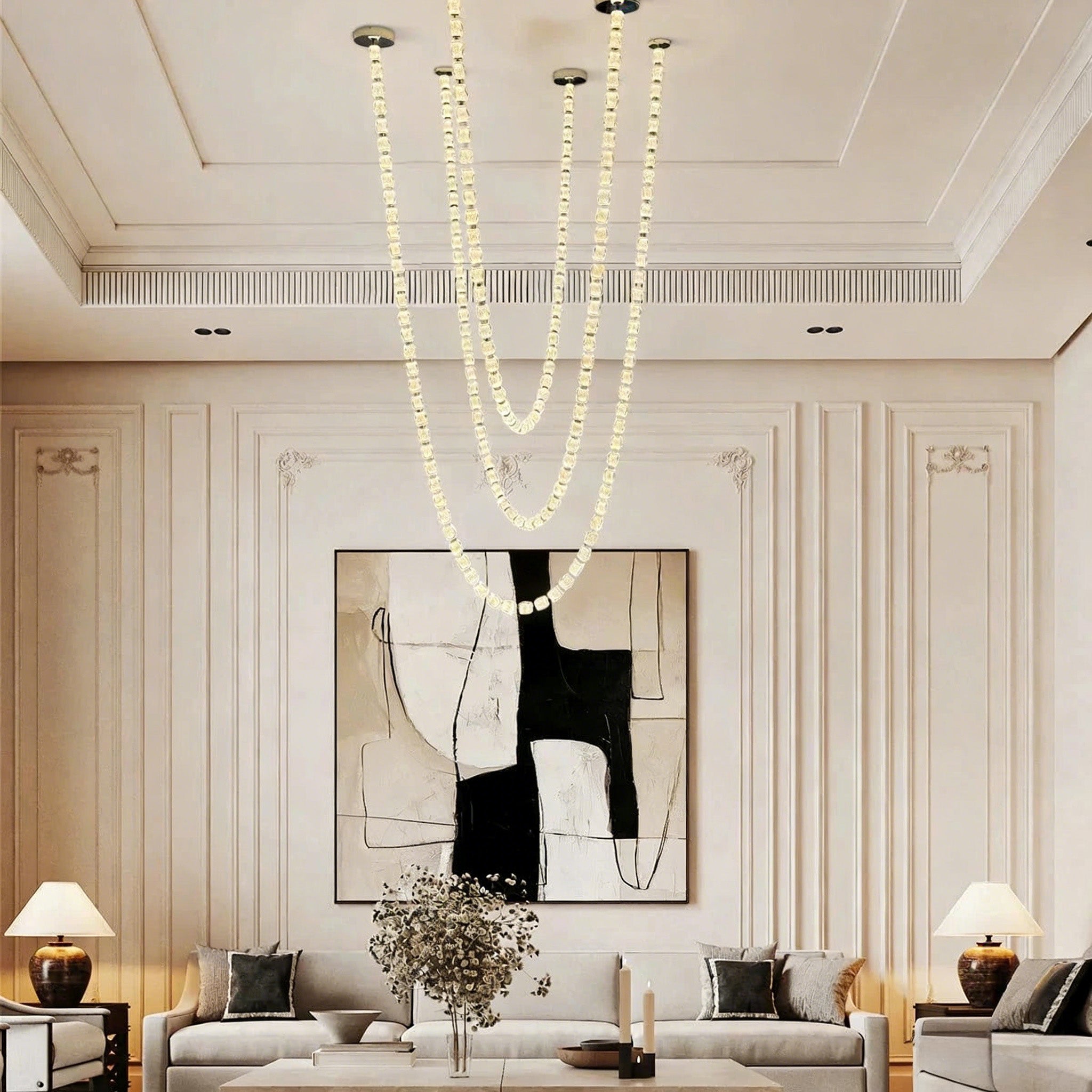 Modern Crystal Bead Chandelier