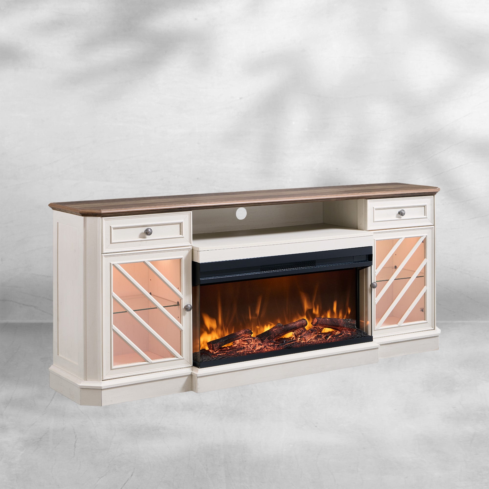 75 Inch Fireplace TV Stand Entertainment Center Console