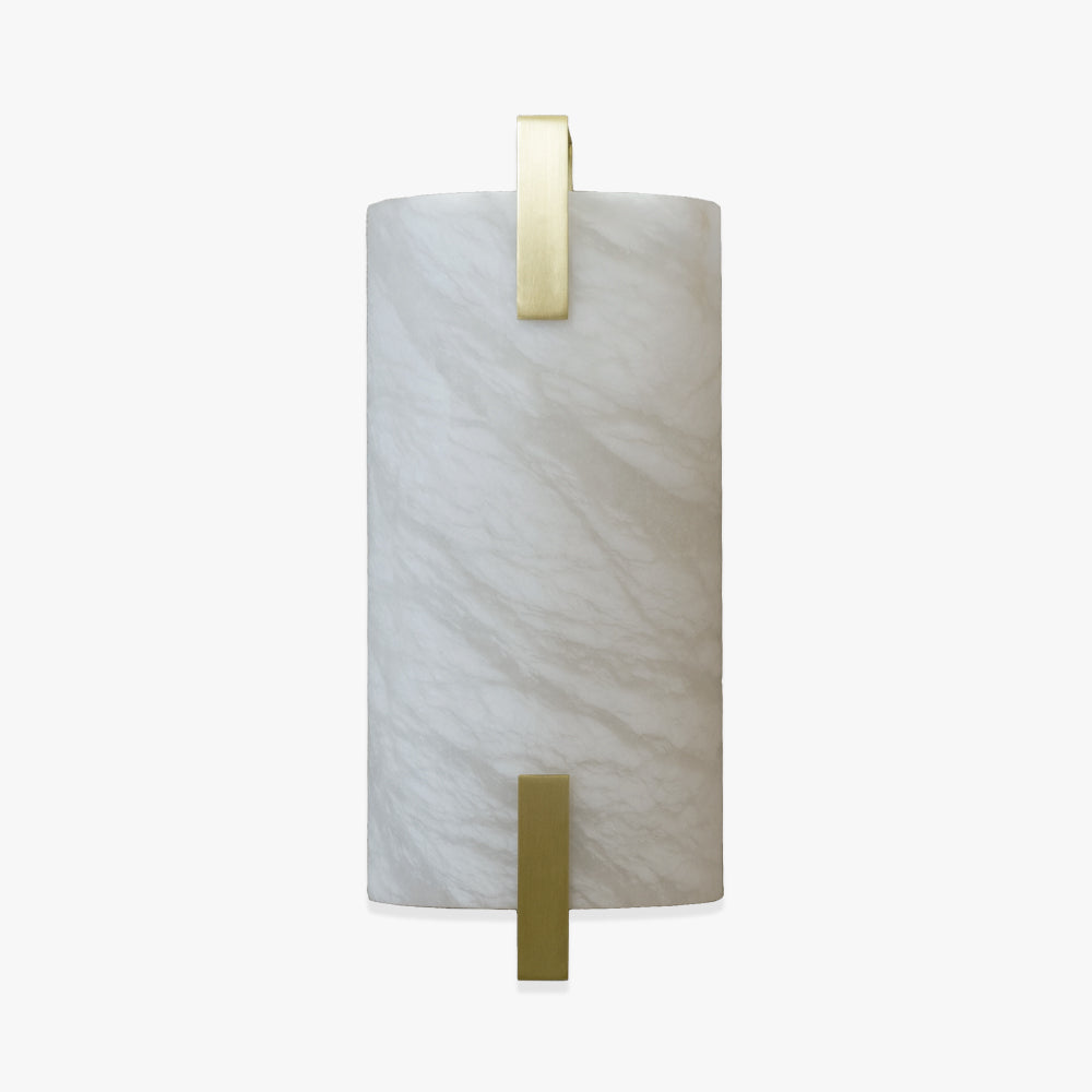 Garrett Alabaster Selene Luxury Wall Sconce with Brass Finish