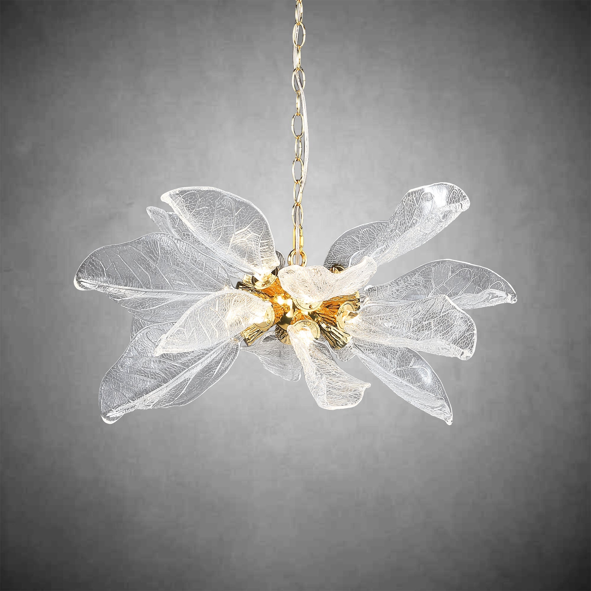 Modern Crystal Leaf Chandelier