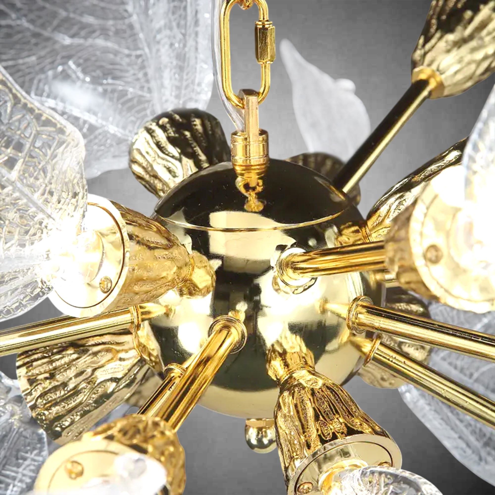 Modern Crystal Leaf Chandelier