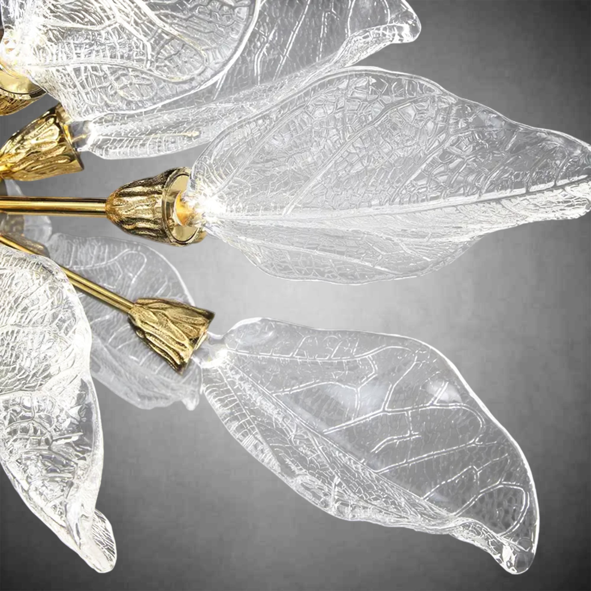 Modern Crystal Leaf Chandelier