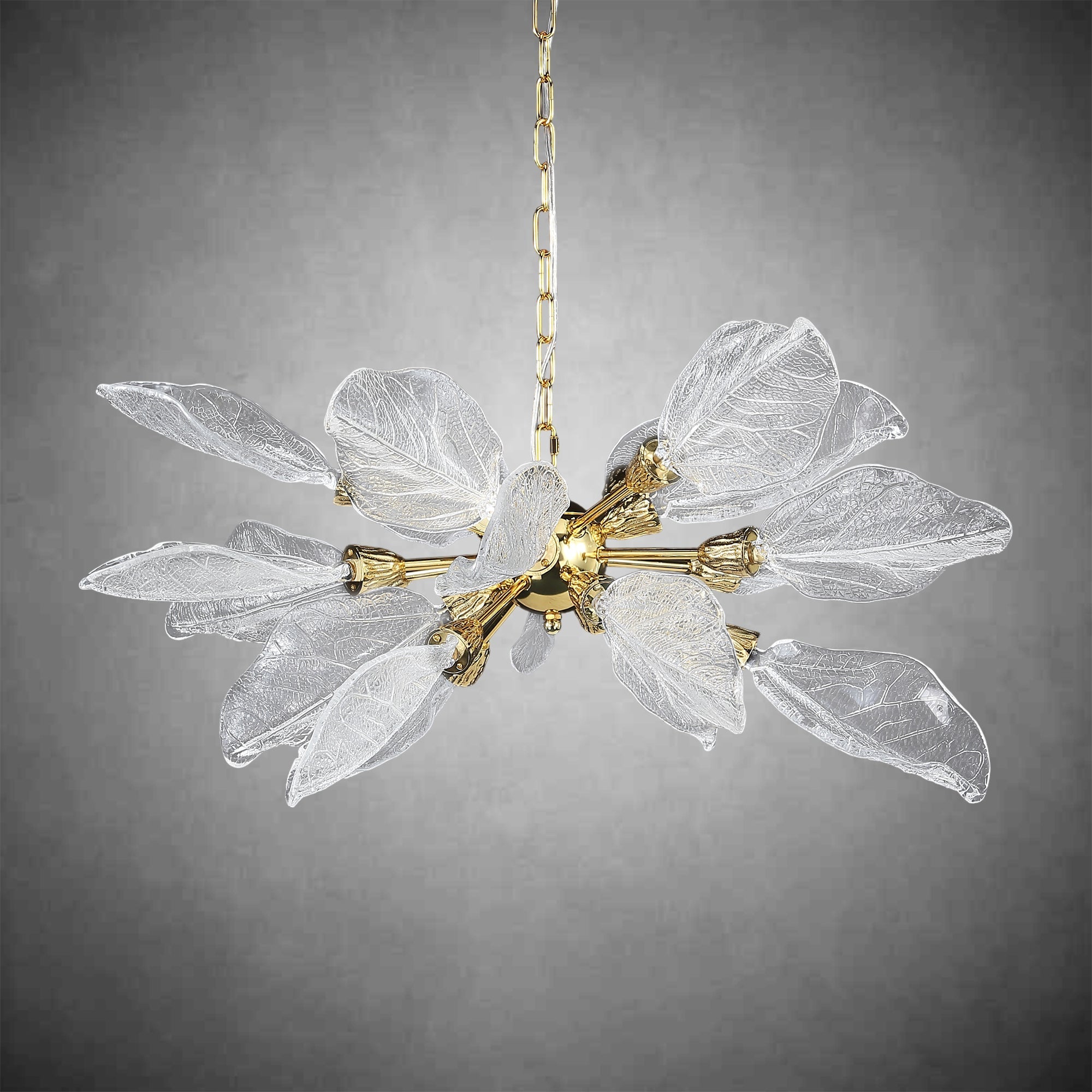 Modern Crystal Leaf Chandelier