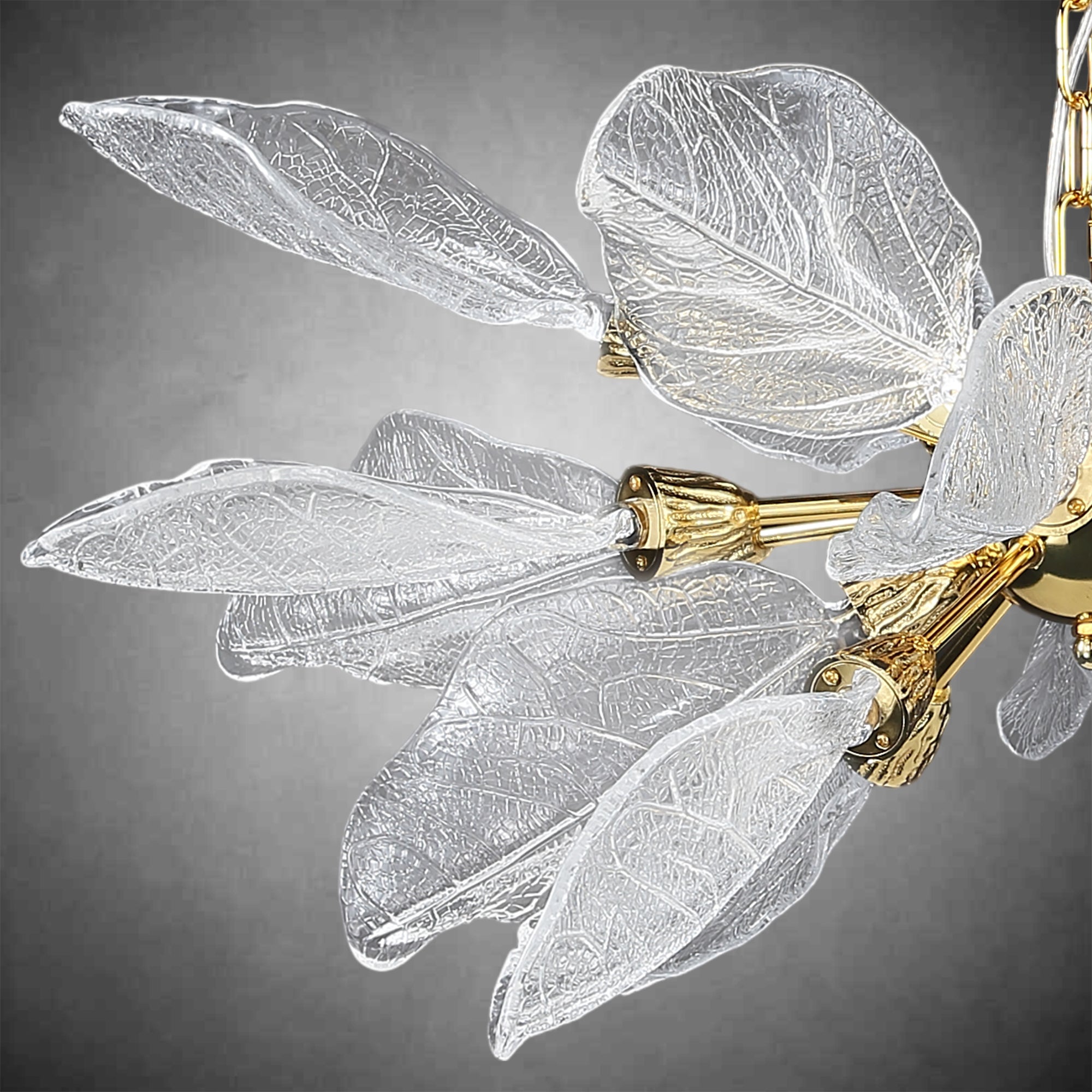 Modern Crystal Leaf Chandelier