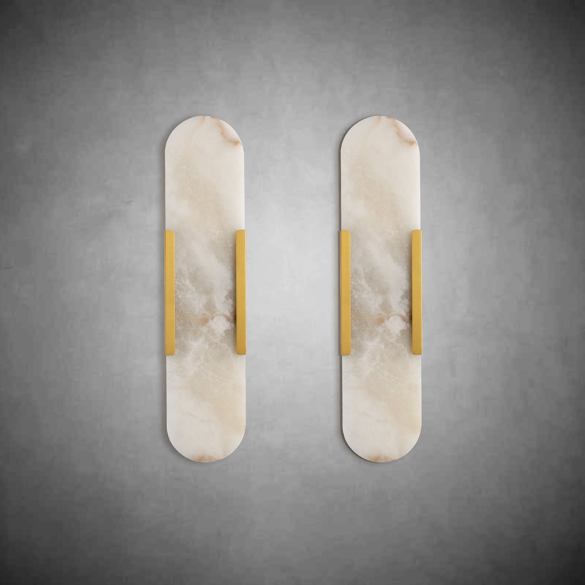 Wall Sconces Set of 2, Alabaster Wall Light, 19.7'' Indoor Vanity Light Fixtures for Bathroom