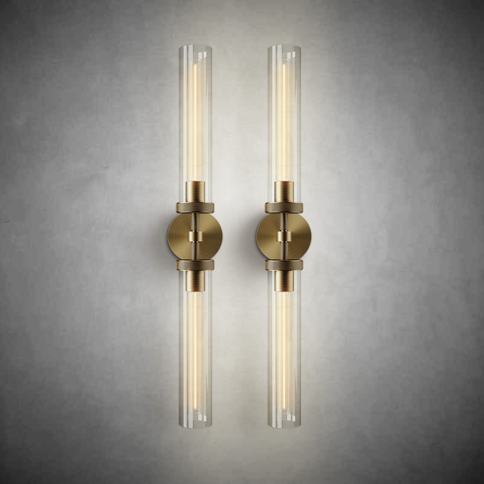 Modern Glass Tube Wall Lamp (2 Pieces)