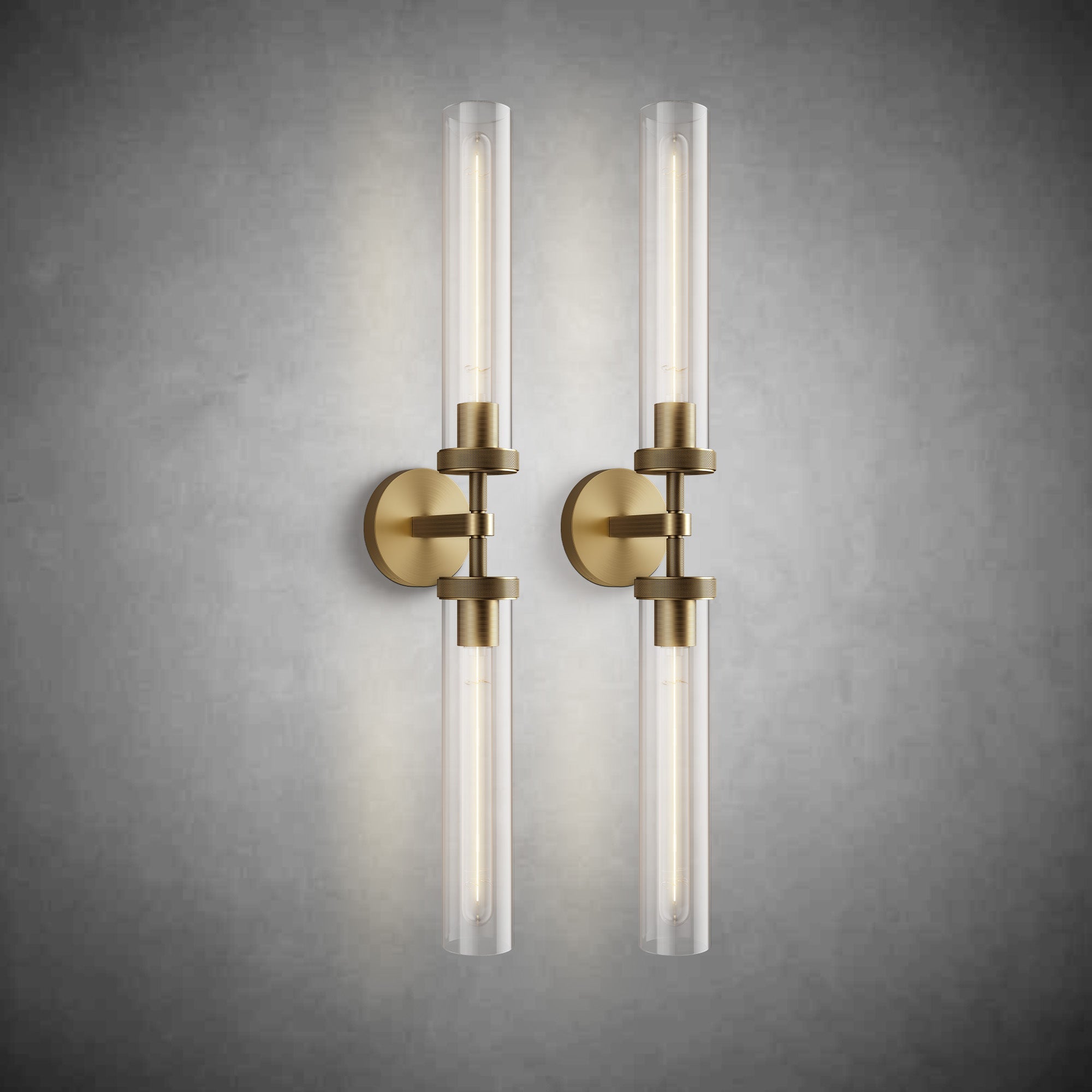 Modern Glass Tube Wall Lamp (2 Pieces)