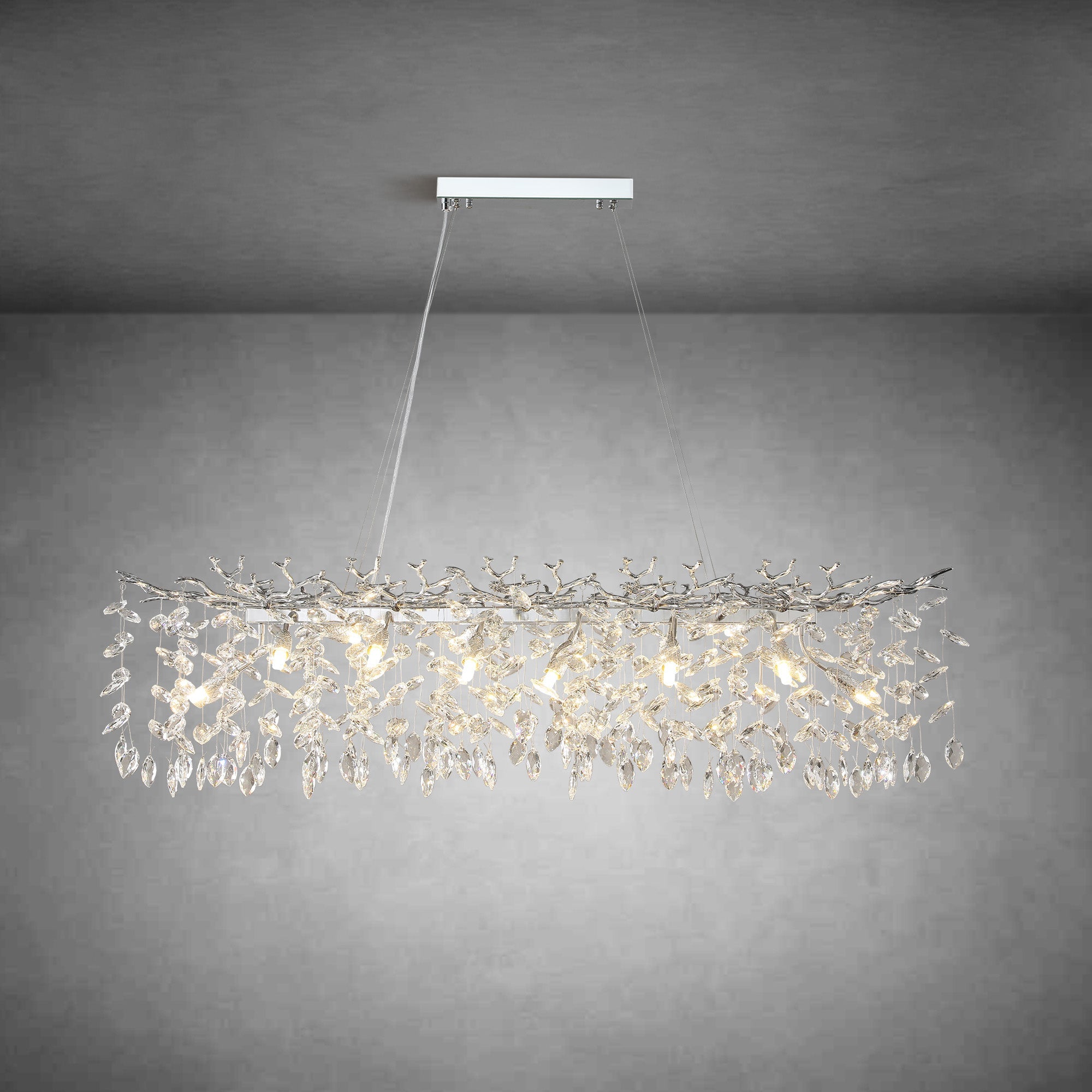 Modern Gold Tree Branch Crystal Chandelier