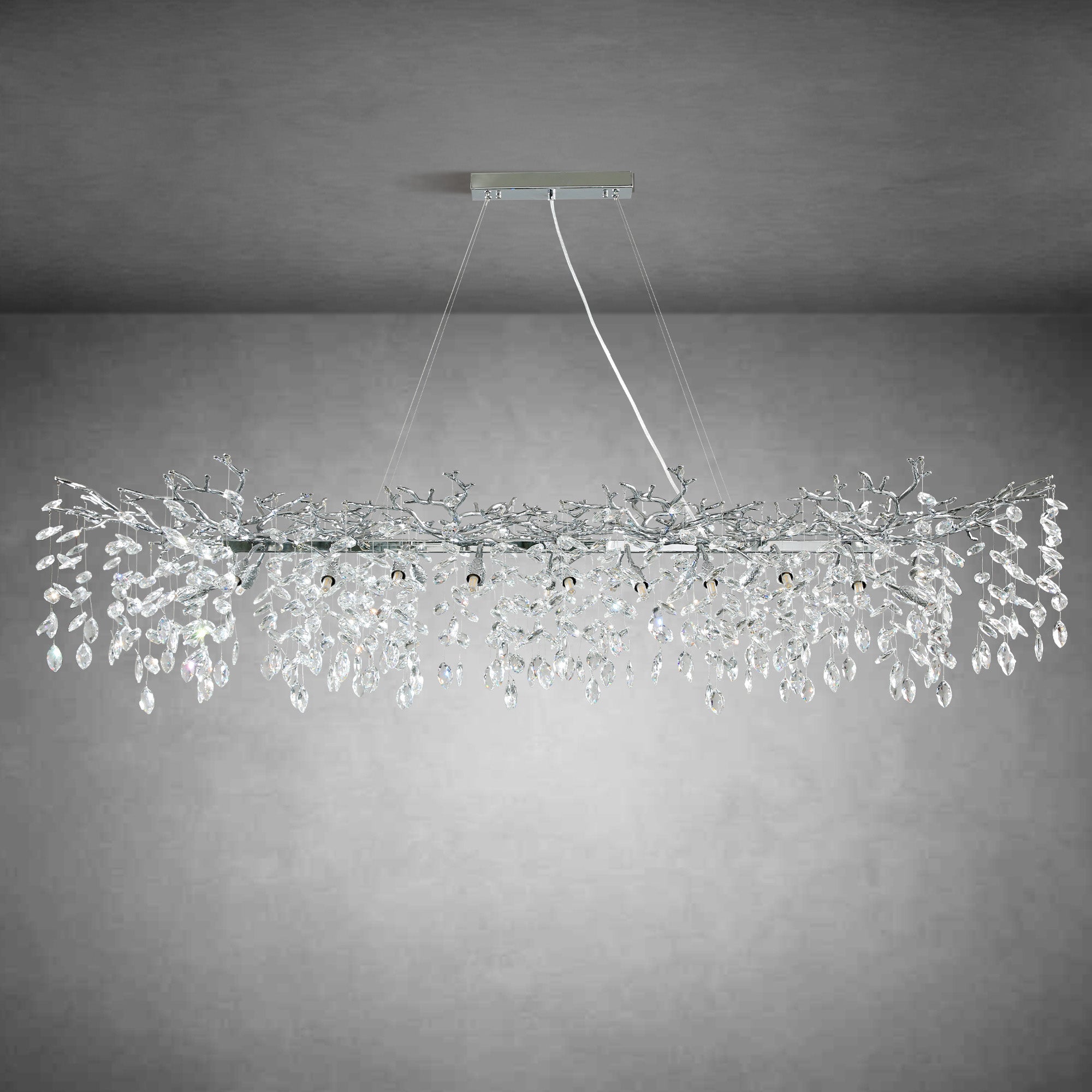 Modern Gold Tree Branch Crystal Chandelier