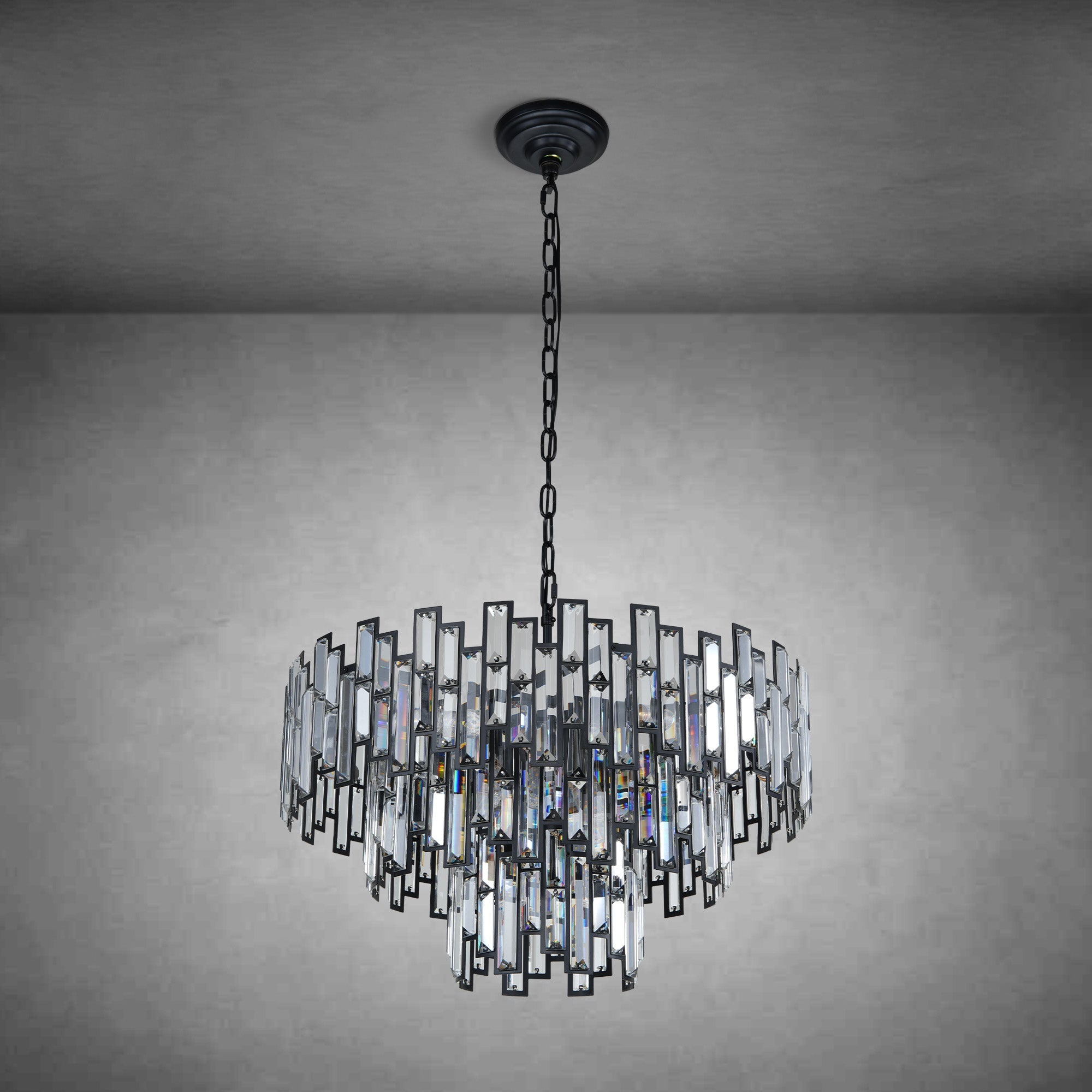Modern Round K9 Crystal Chandelier