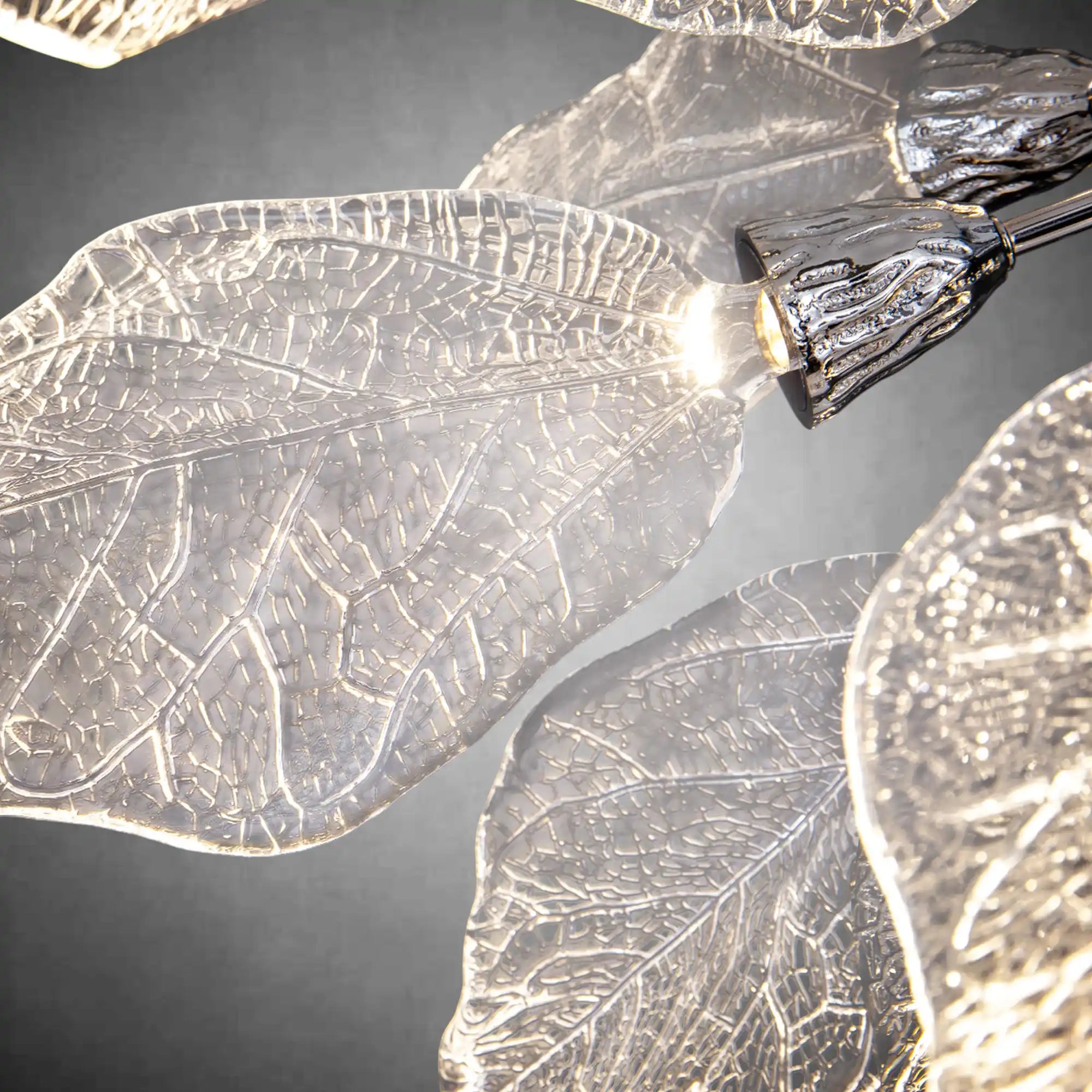 Modern Crystal Leaf Chandelier