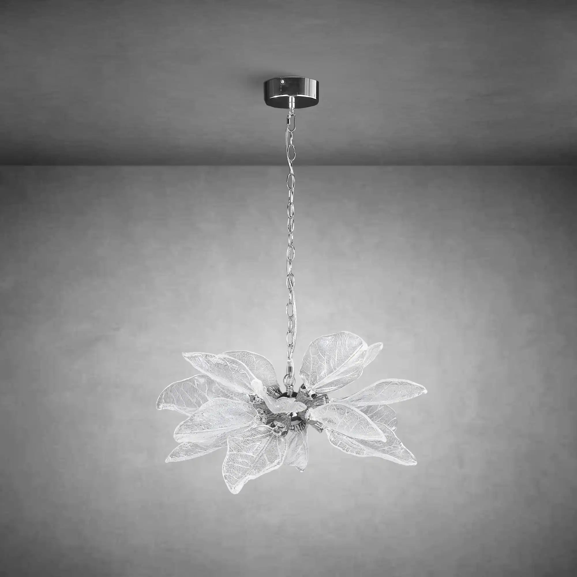 Modern Crystal Leaf Chandelier